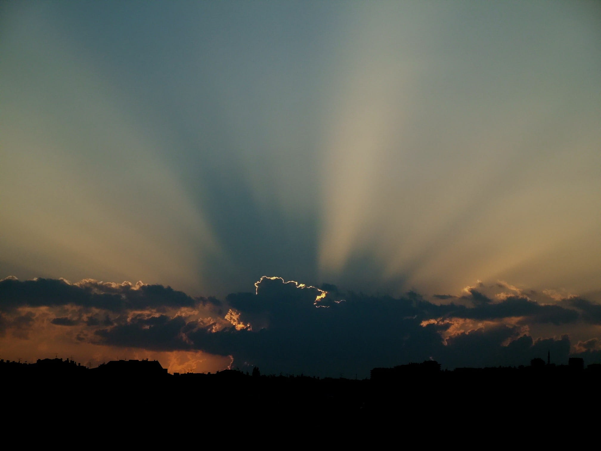 Cloud, Clouds, Sunset, Light, Reflection, sky, solar, silhouette
