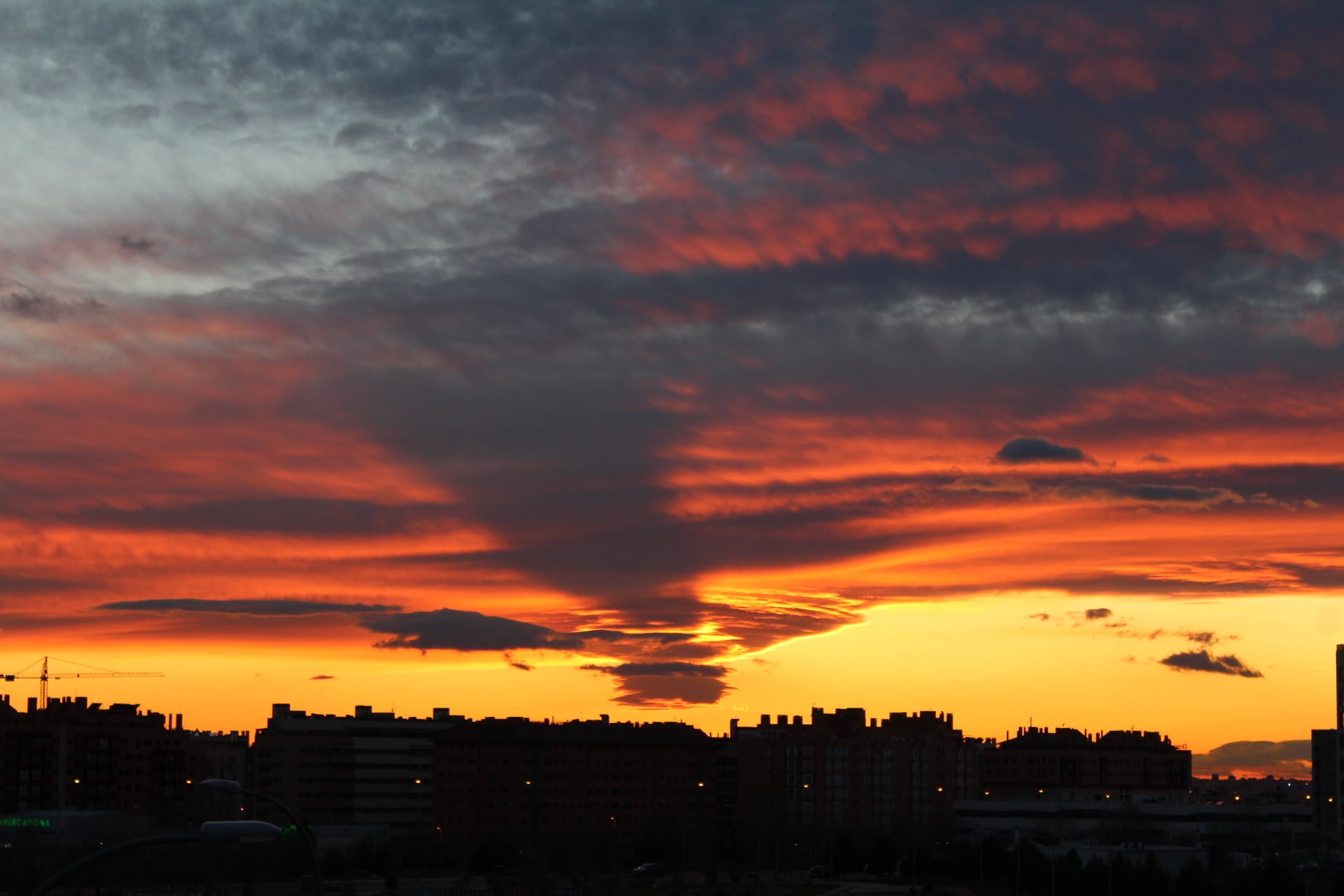 sunset, west, cloud - sky, architecture, building exterior