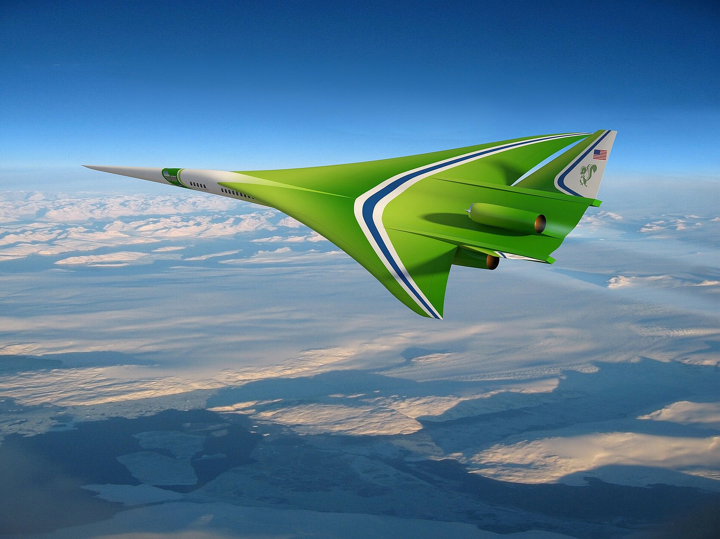 green and white jet plane during daytime, supersonic, flight