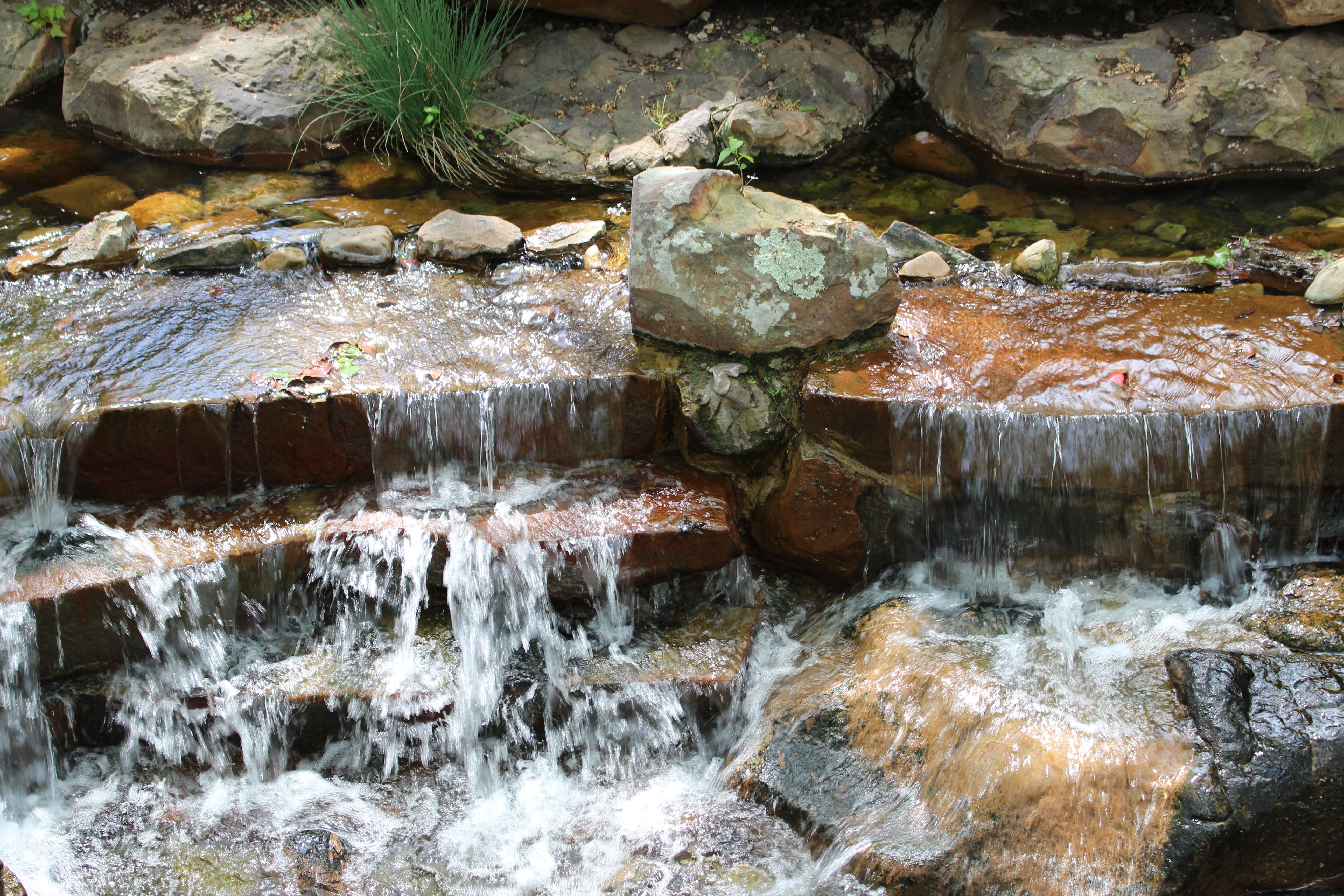 water falling, rocks, nature, solid, rock - object, motion