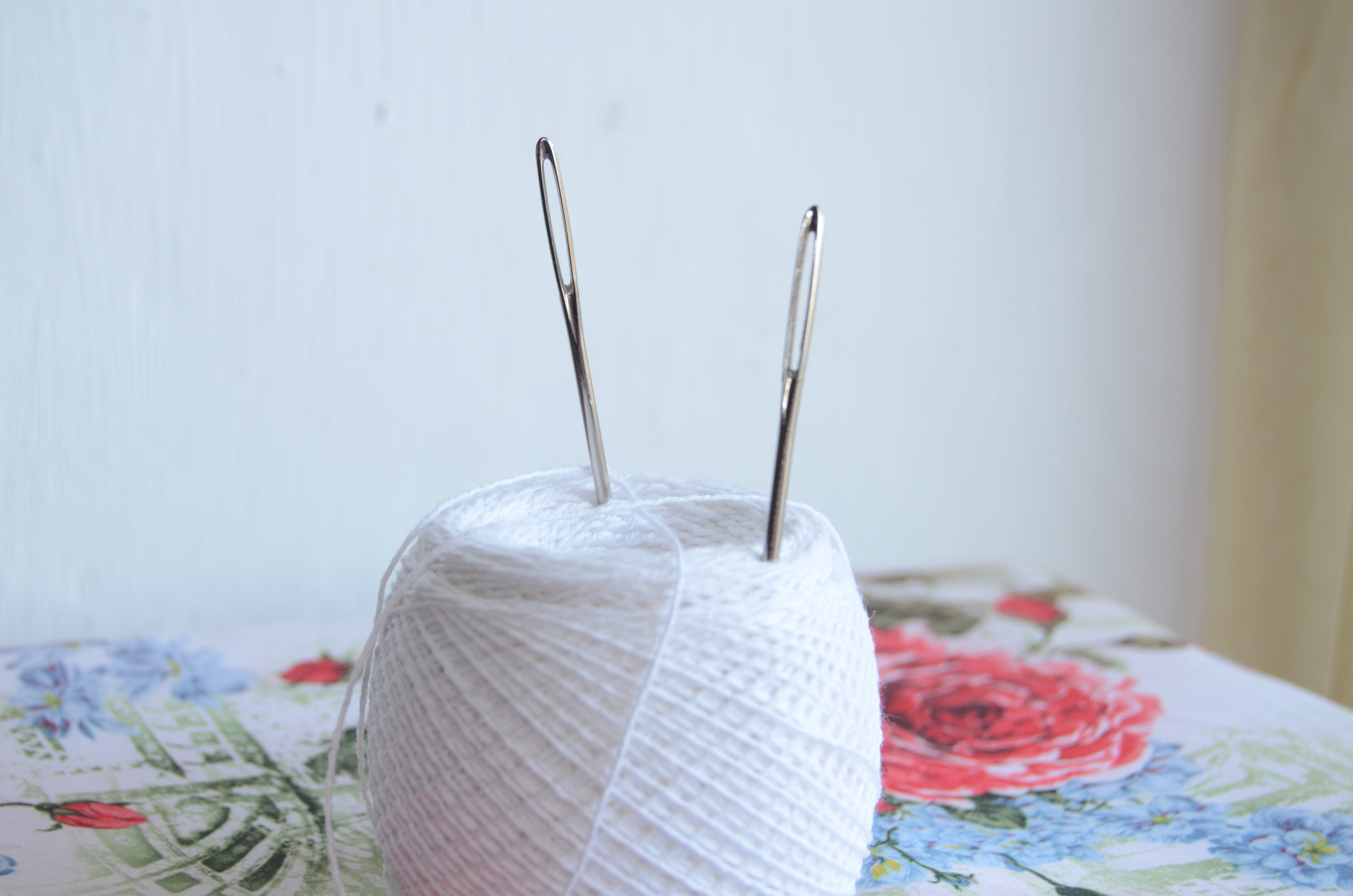 thread, needle, needlework, knitting, tangle, white thread