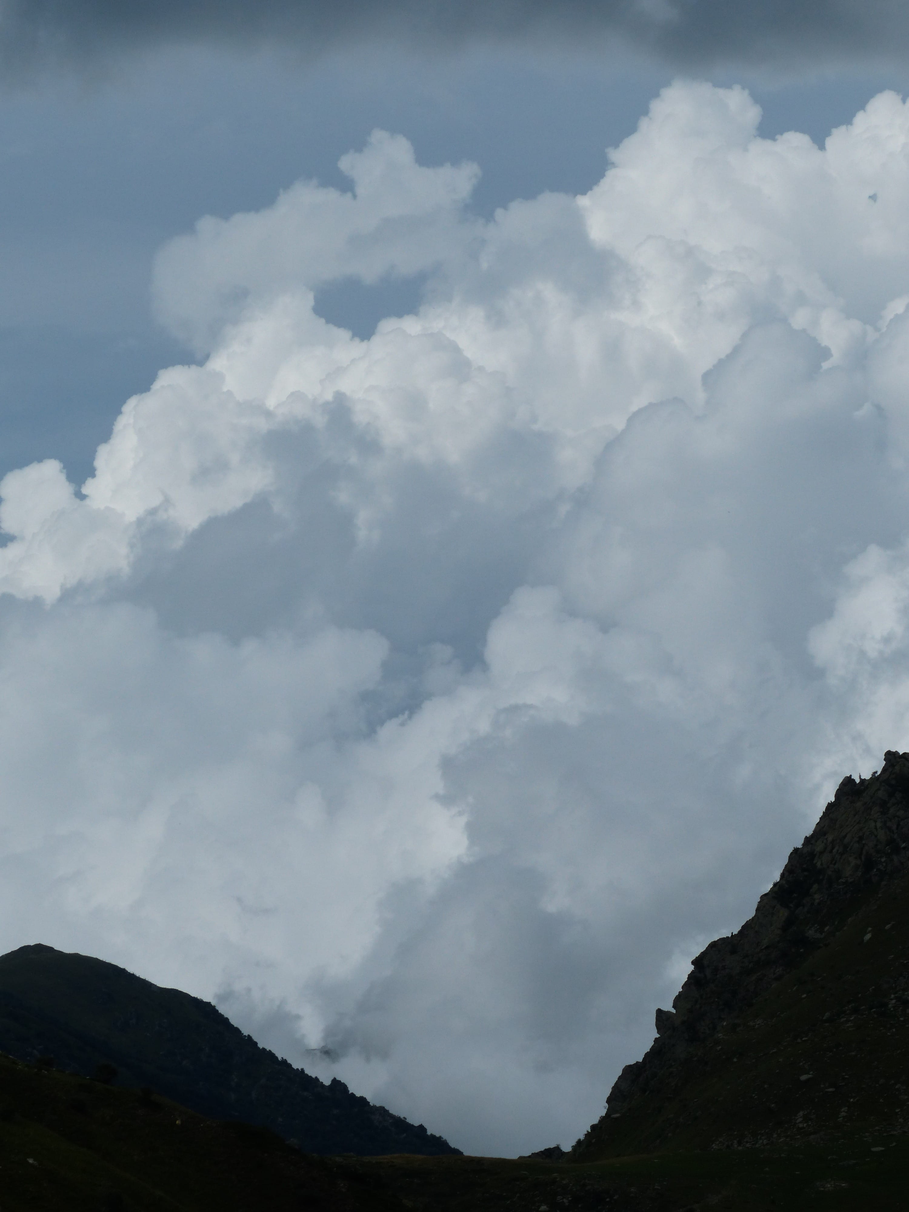 Clouds, Mountain, Tower, cloud mountain, sky, cloud tower, thundercloud