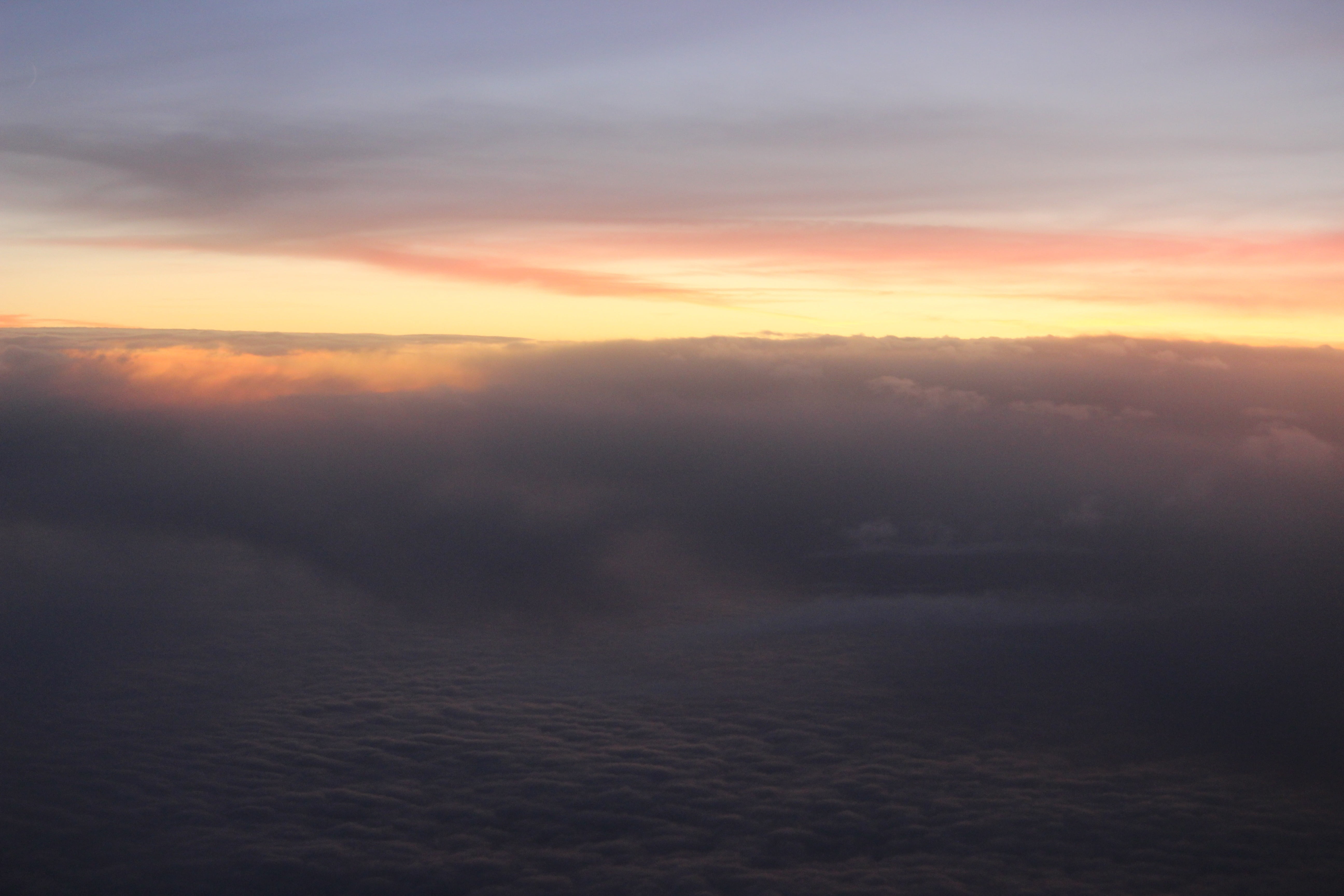 flight, sky, blue, height, sunset, scenics - nature, cloud - sky