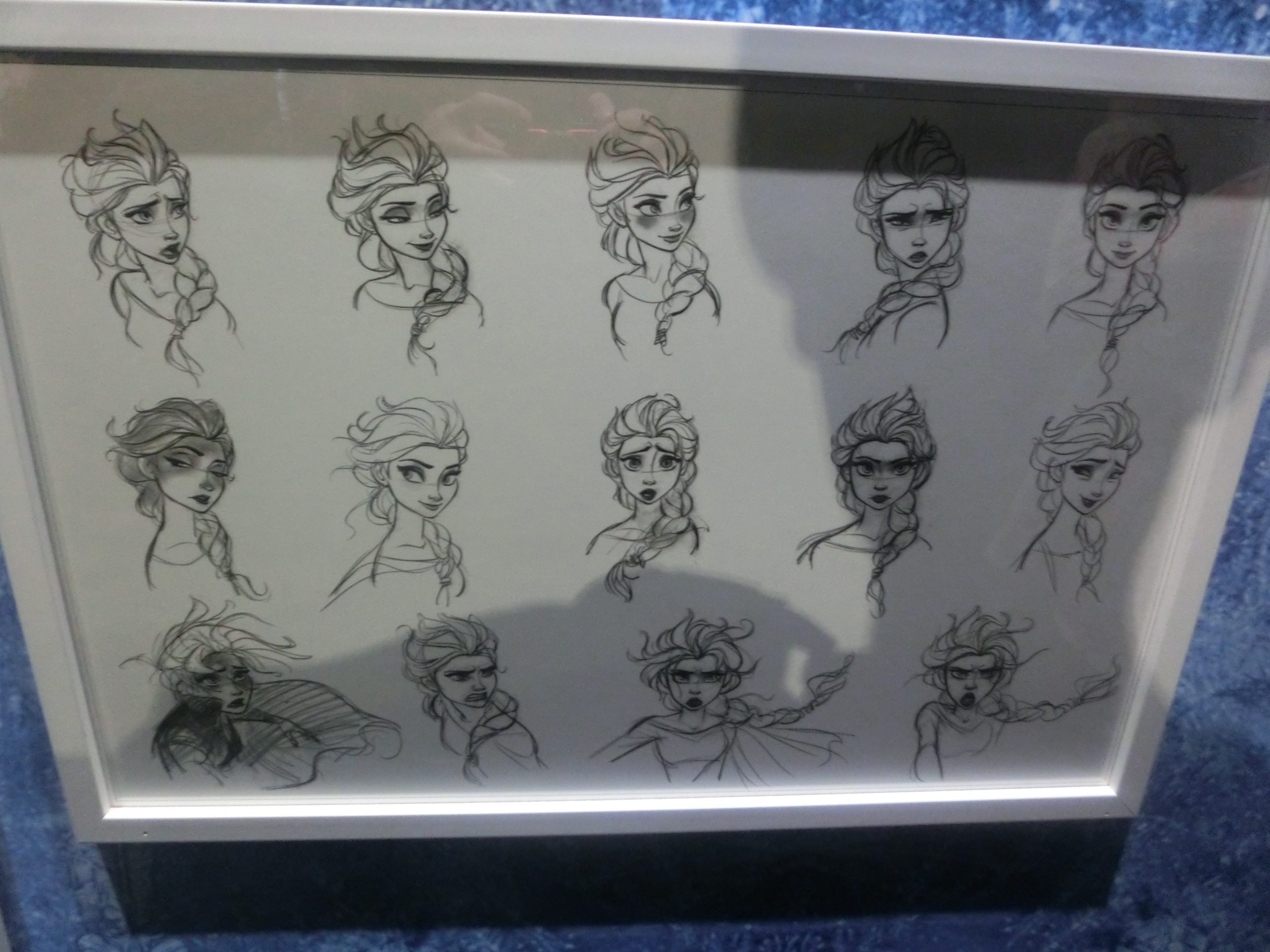 frozen, hand-painted artwork, expression, draw, human representation