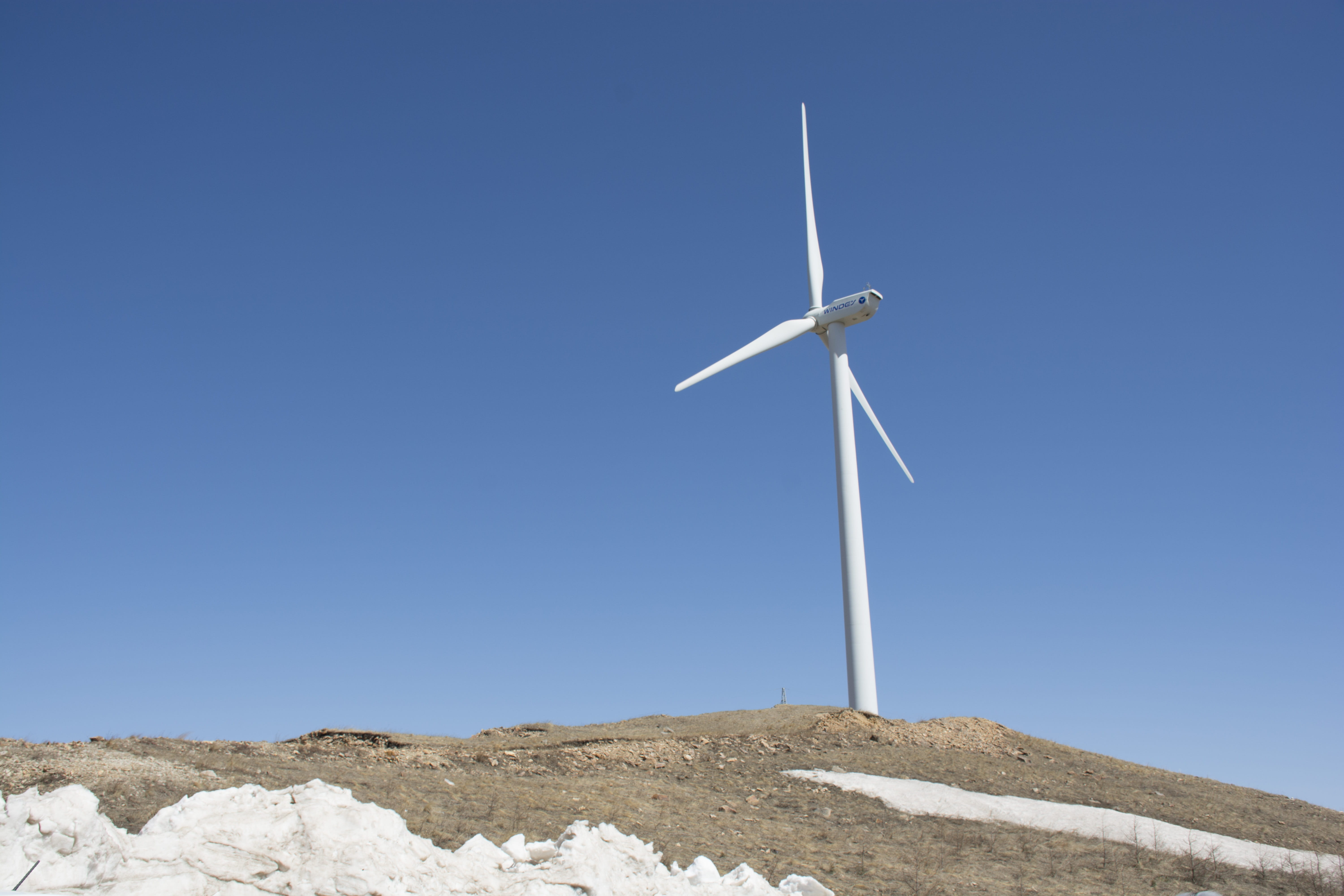 Windmill, Blue Sky, White Cloud, wind power, alternative energy