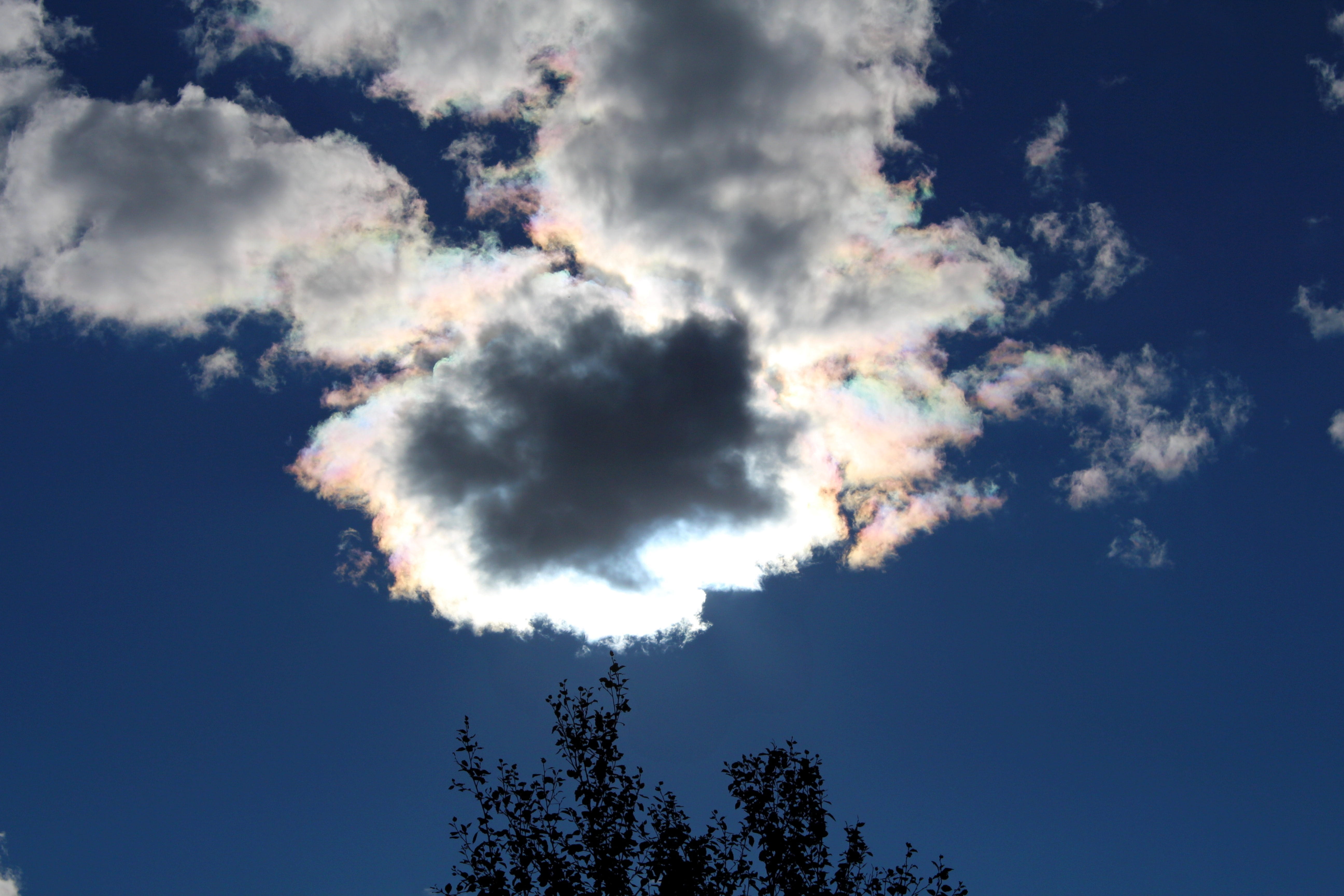 Rainbow, Cloud, Nature, Dark Sky, beautiful, clouds, blue, day