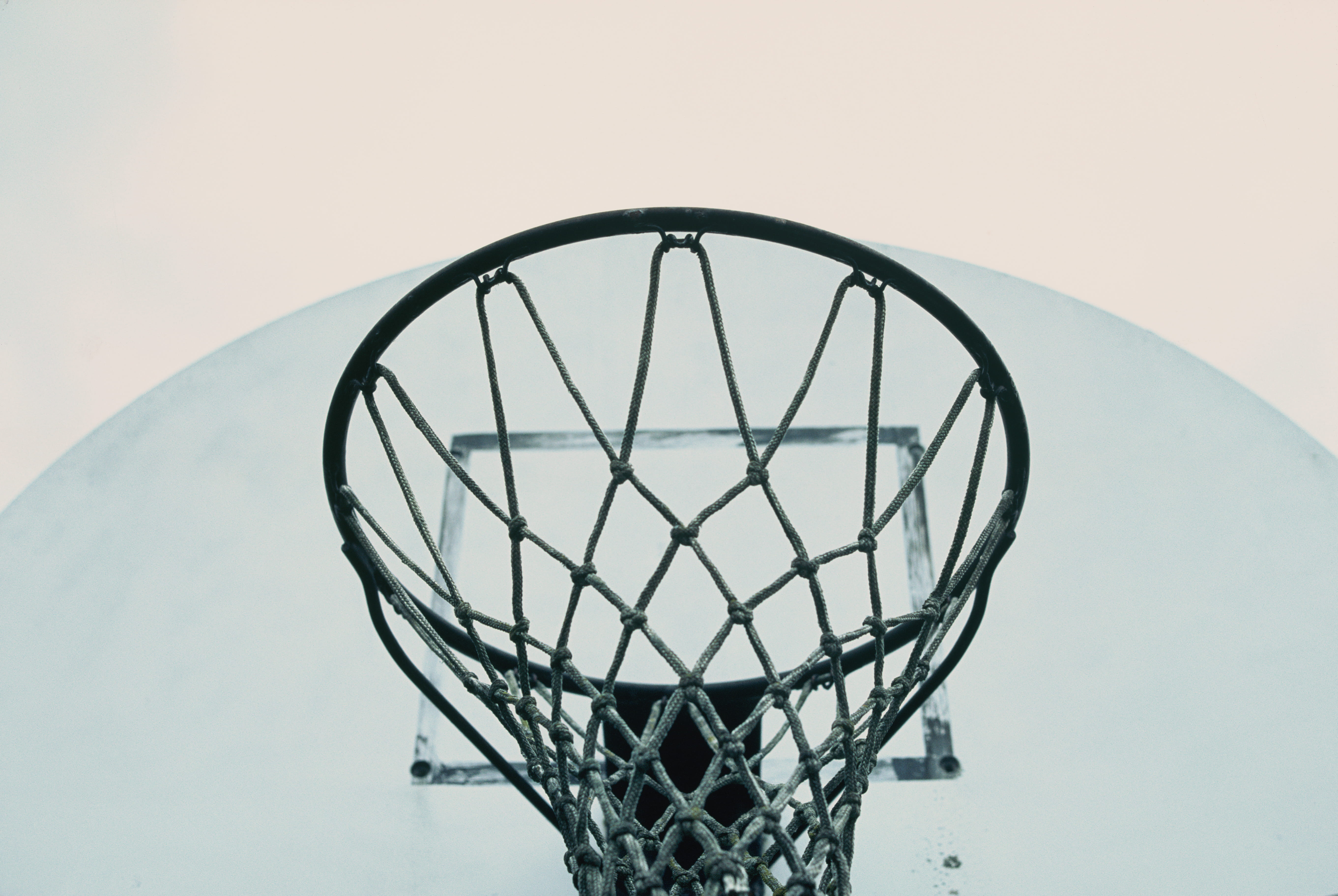 black basketball hoop, low angle photography of black basketball hoop