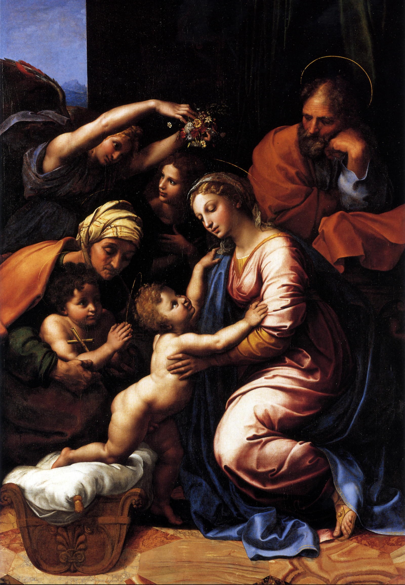 religious painting, raffaello sanzio, artists, painter, canigiani holy family