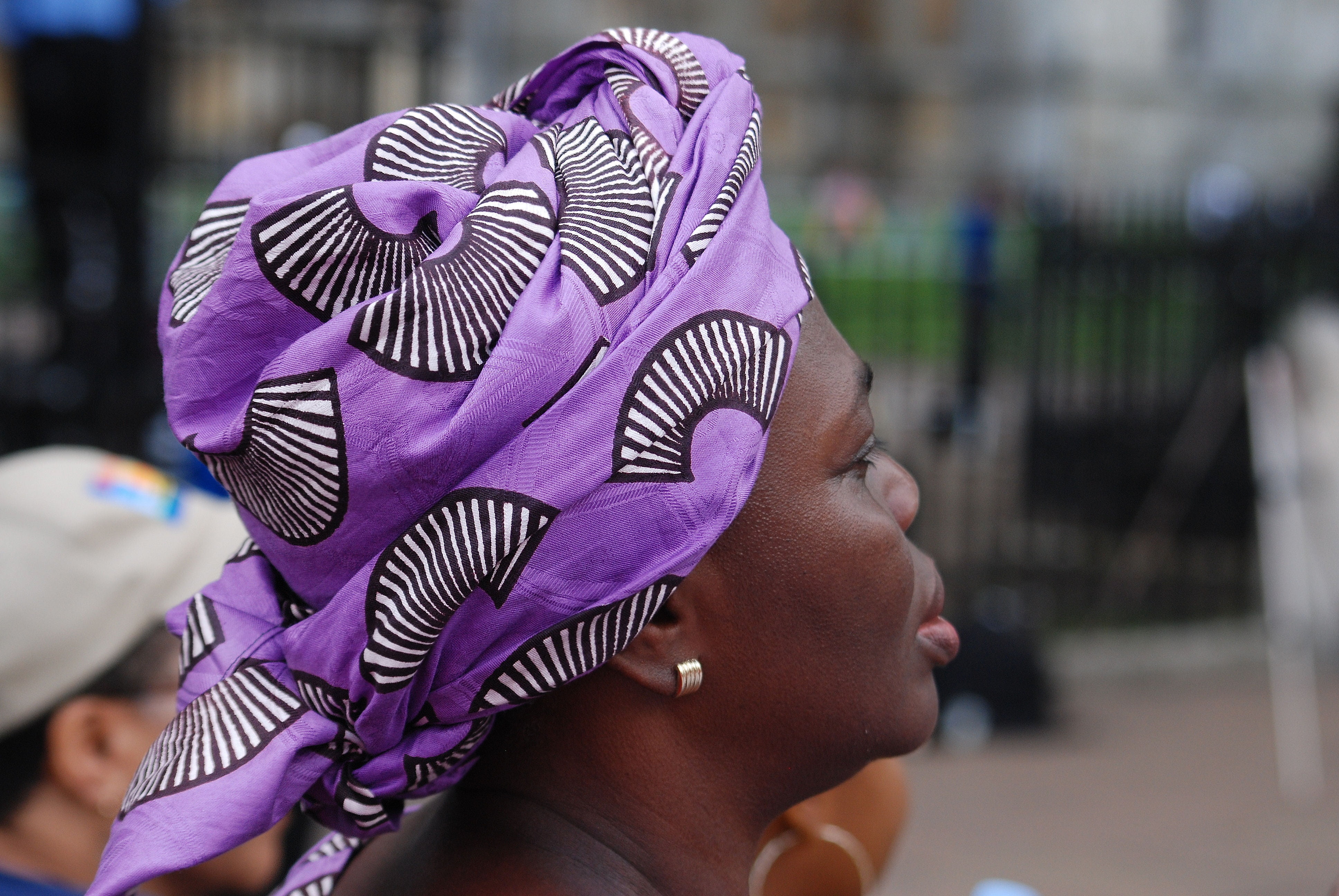 head, scarf, patterned, texture, print, bright, design, headshot