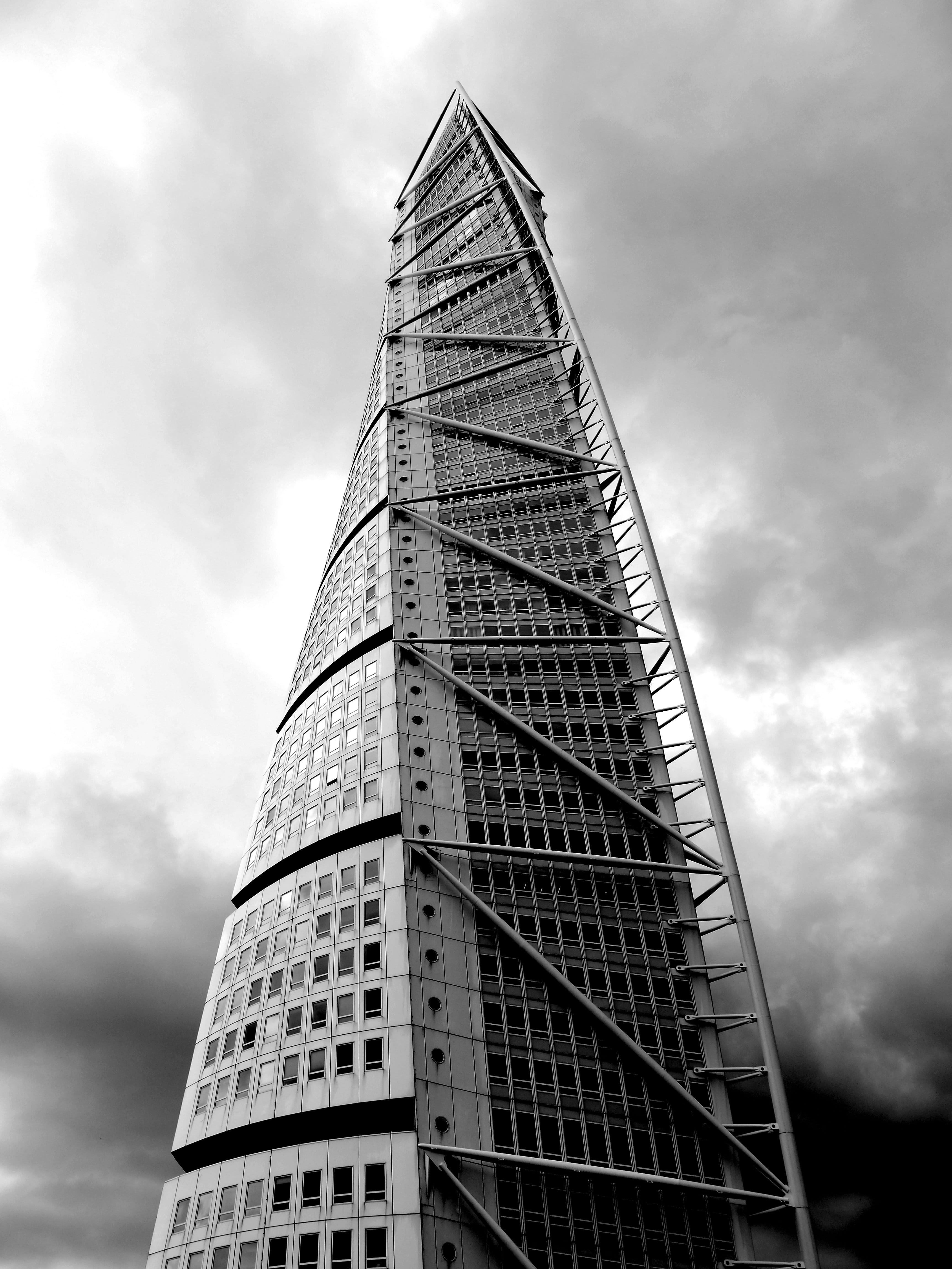 skyscraper, clouds, building, architecture, built structure