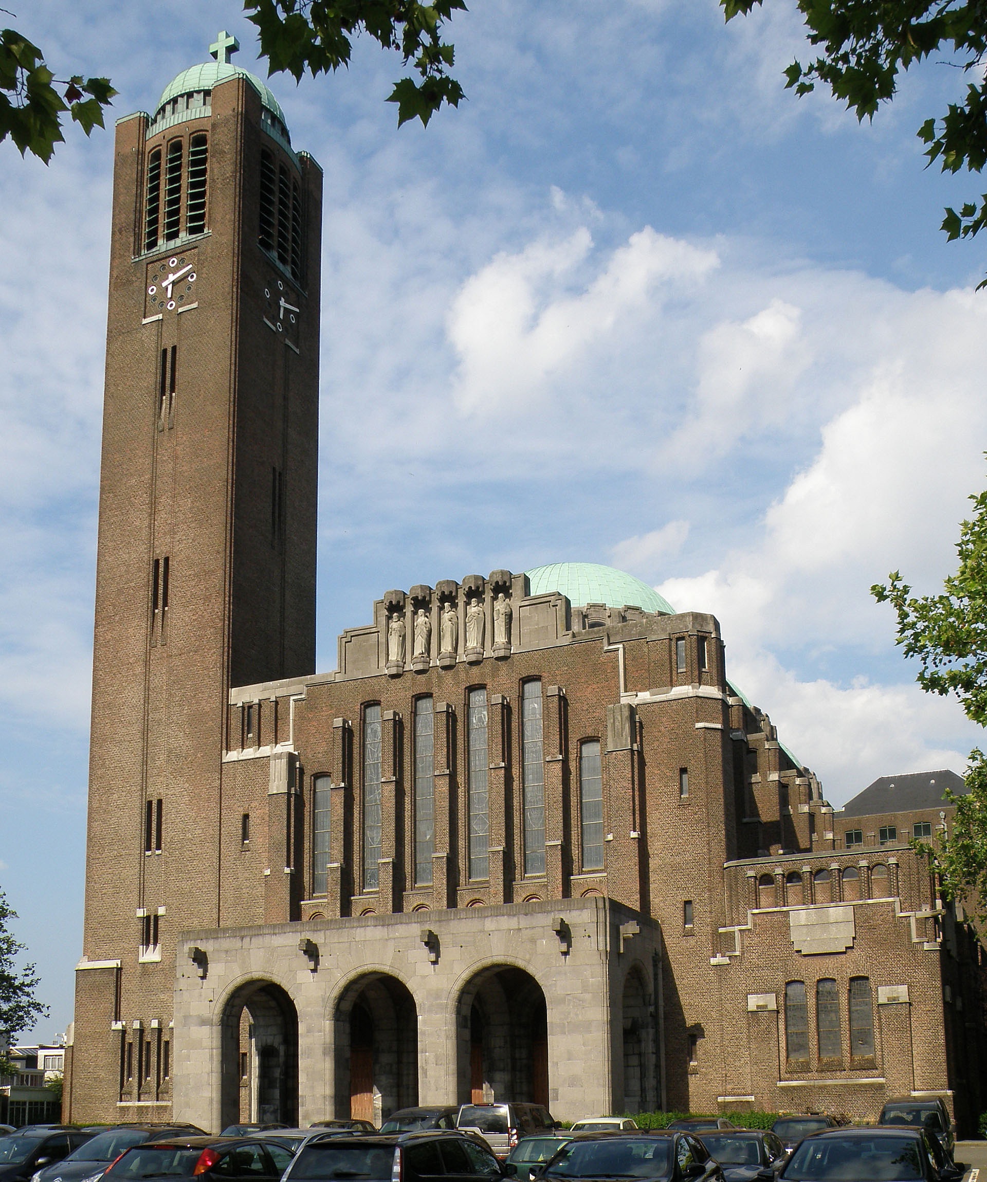 christus koningkerk, antwerpen, belgium, church, tower, exterior