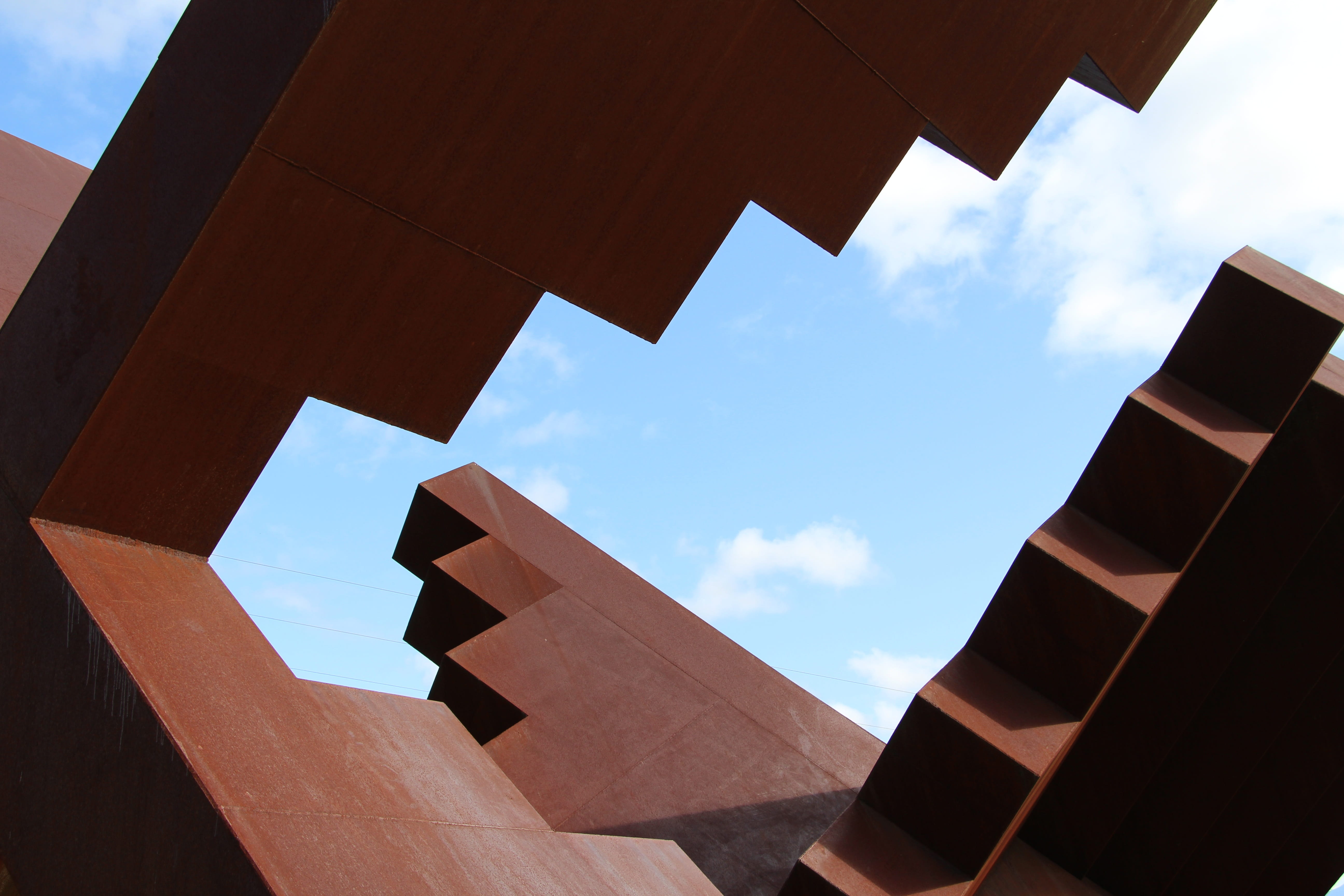 rust, sky, sculpture, metal, architecture, built structure