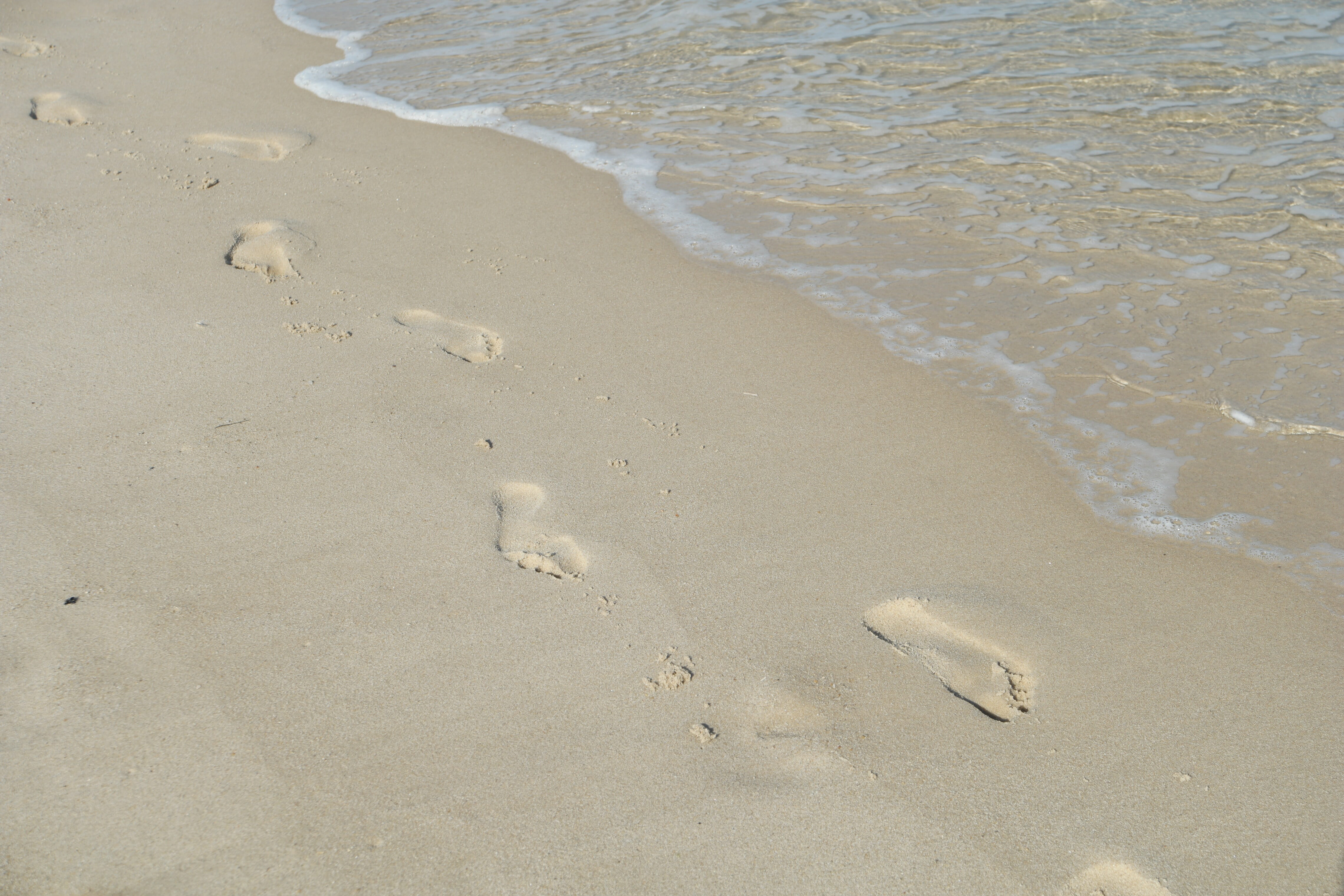 Beach, Sand, Sylt, Sea, Traces, beach sand, footprint, footprints