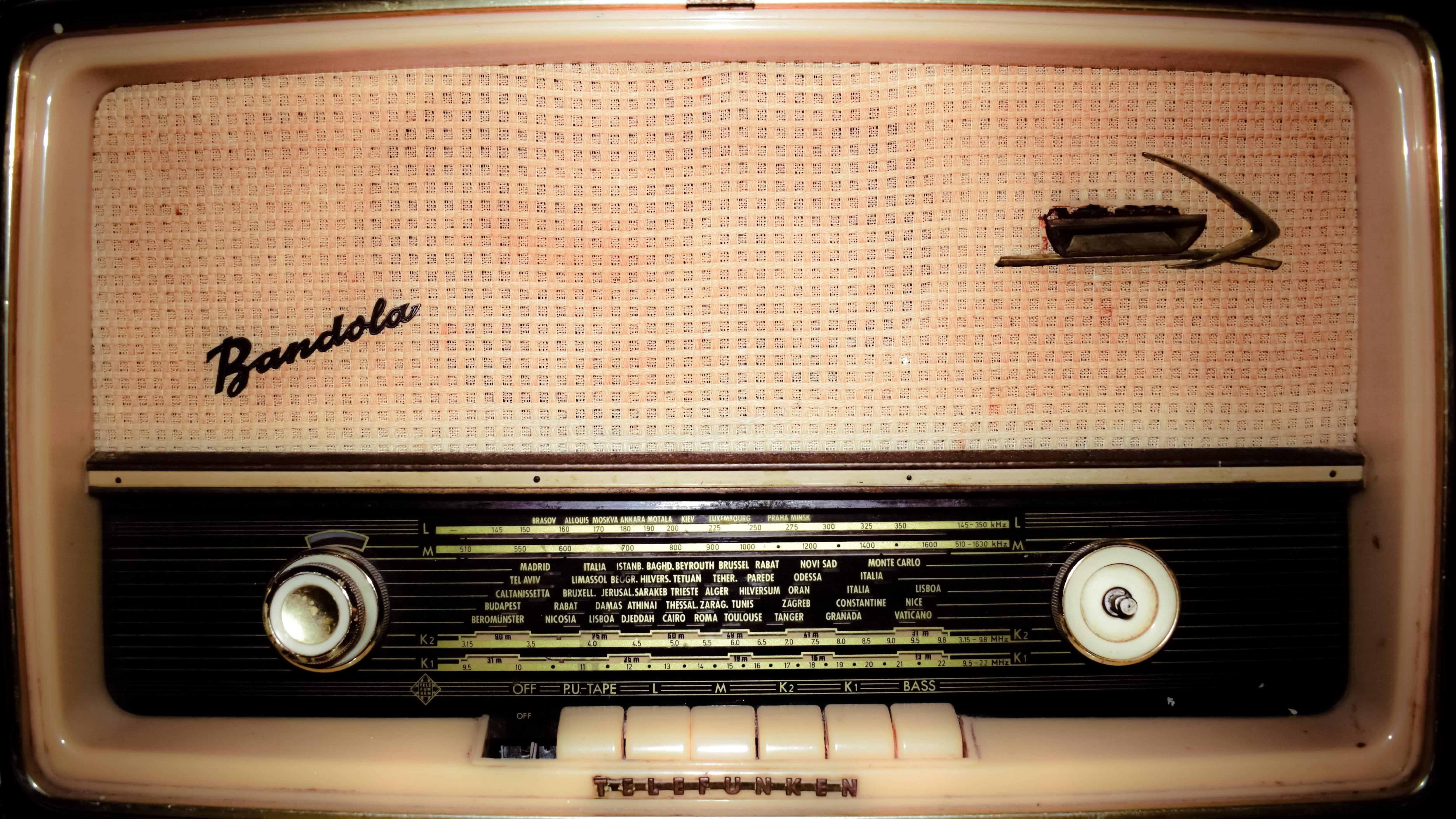 radio, old, retro, vintage, antique, style, wooden, telefunken