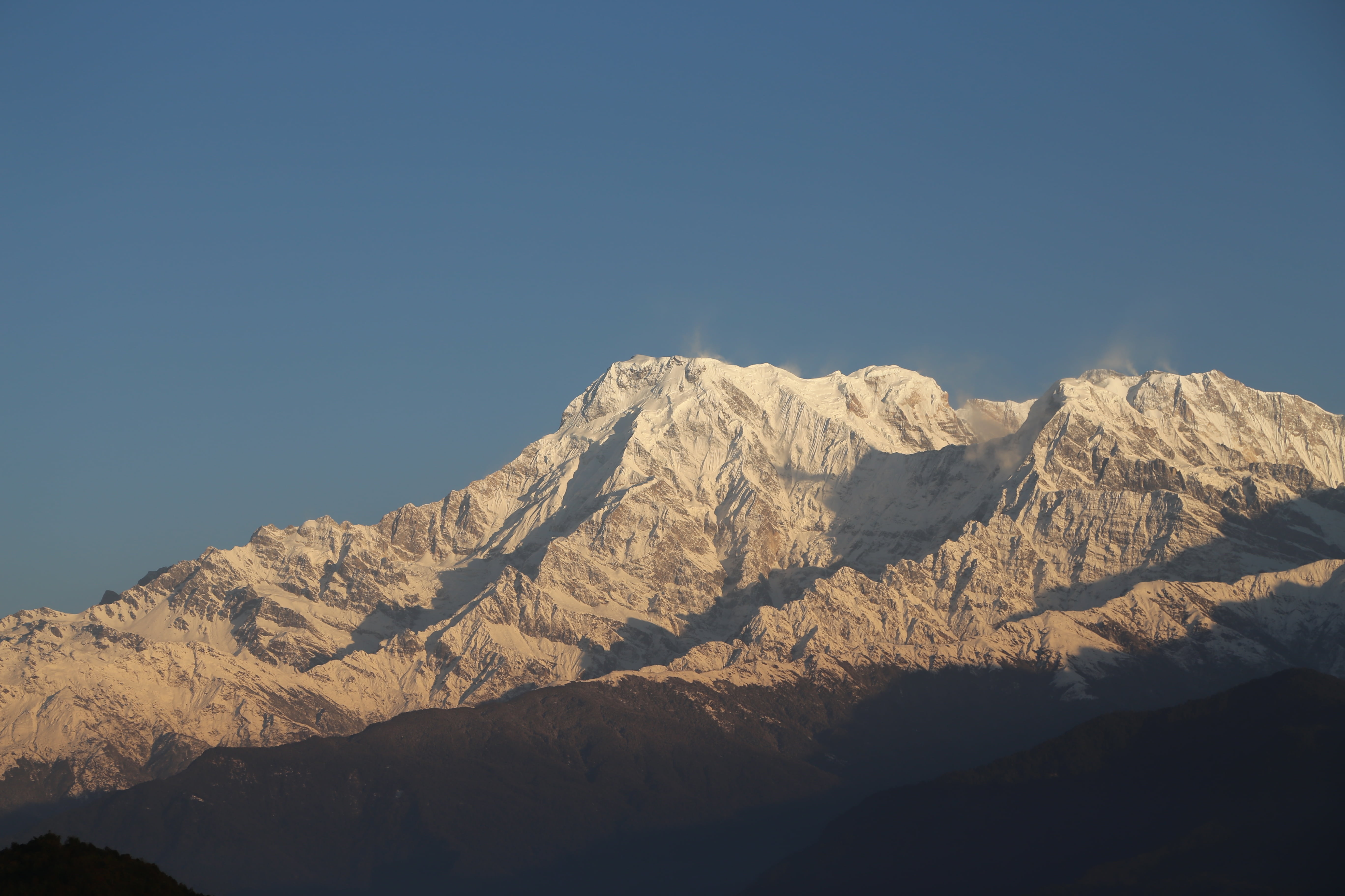 machhapuchre, mountain, nepal, landscape, white, panoramic
