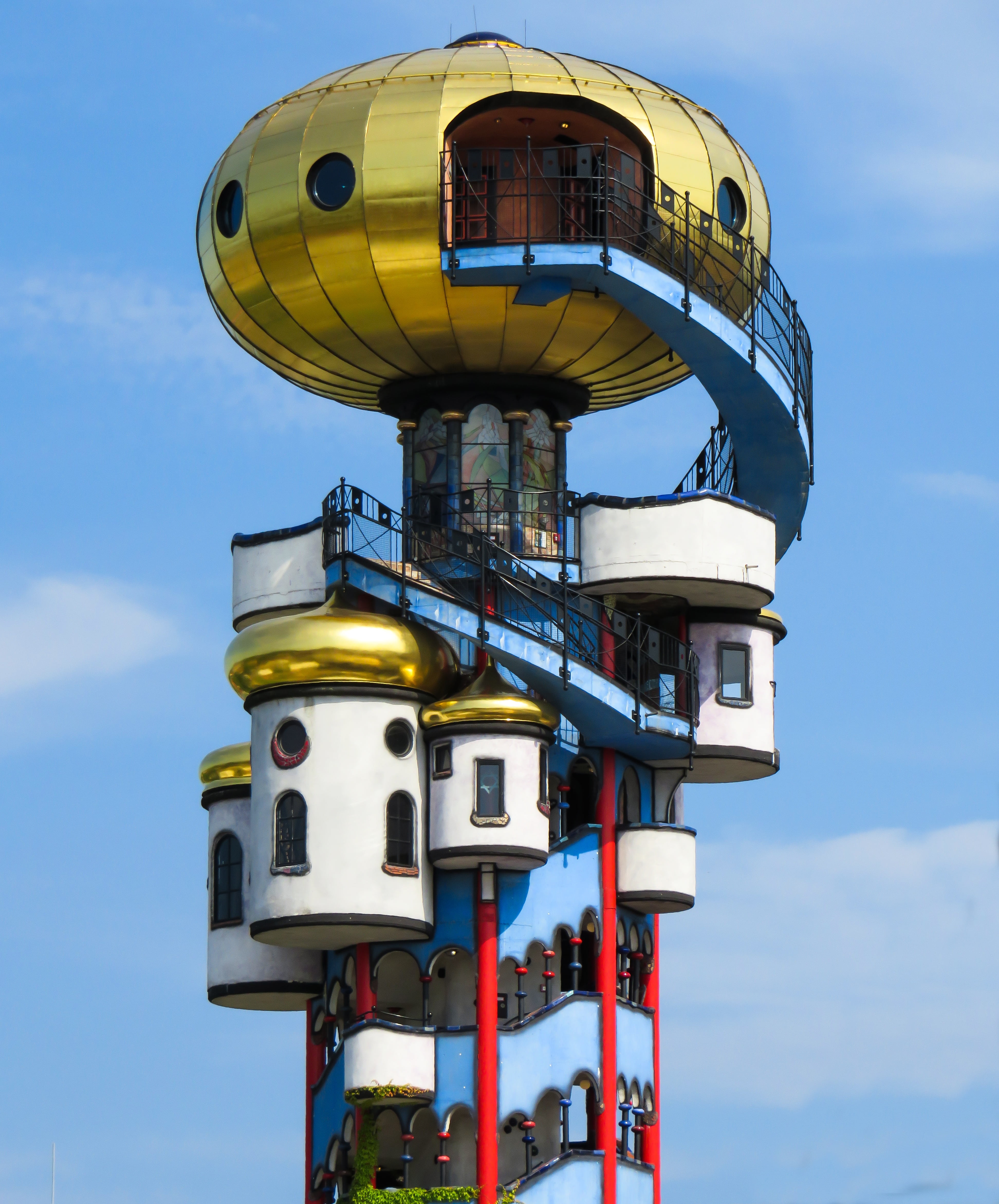 multicolored tower during day, hundertwasser, art, building, hundertwasser house