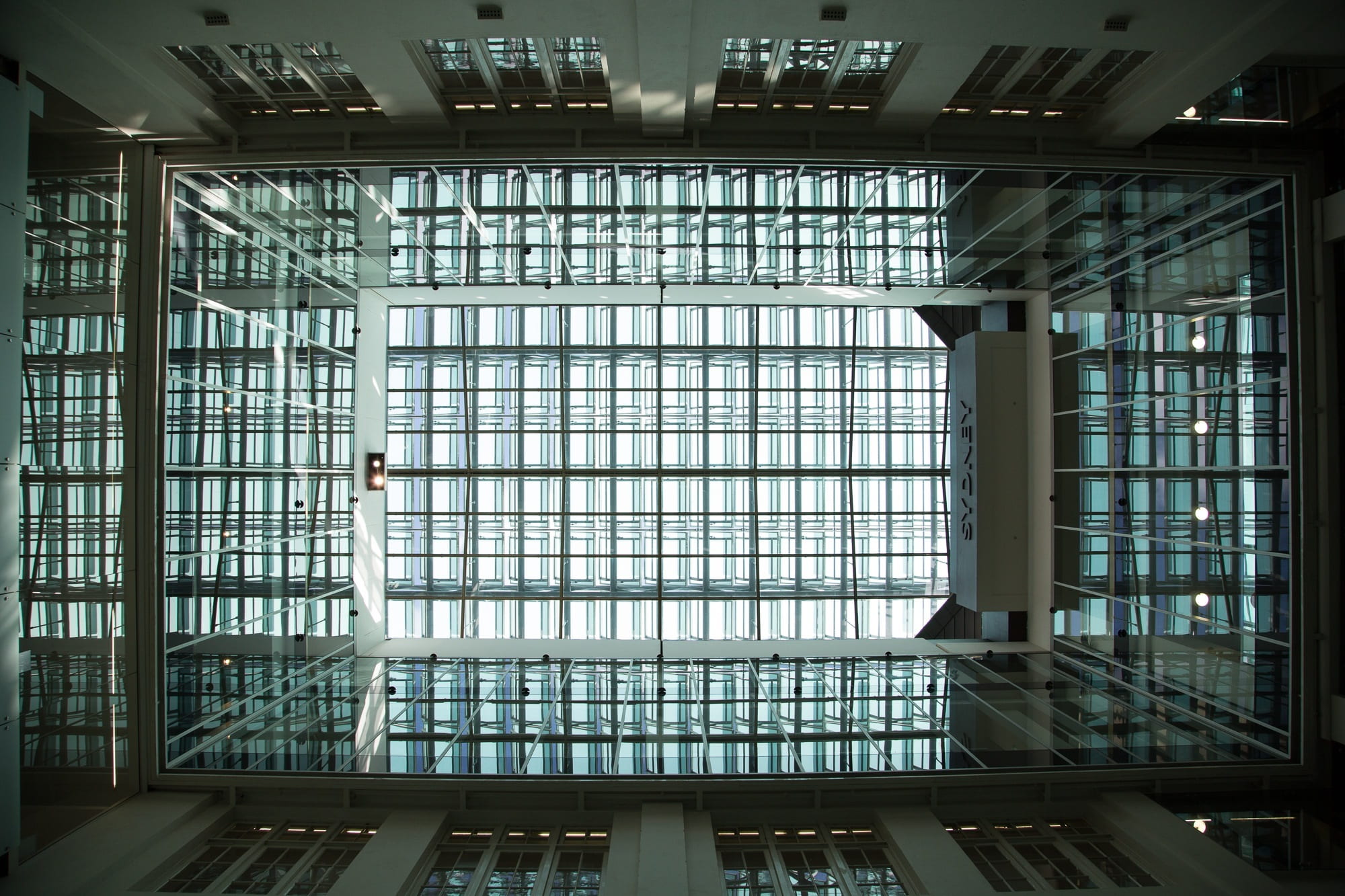 ceiling, skylight, windows, reflection, architecture, built structure