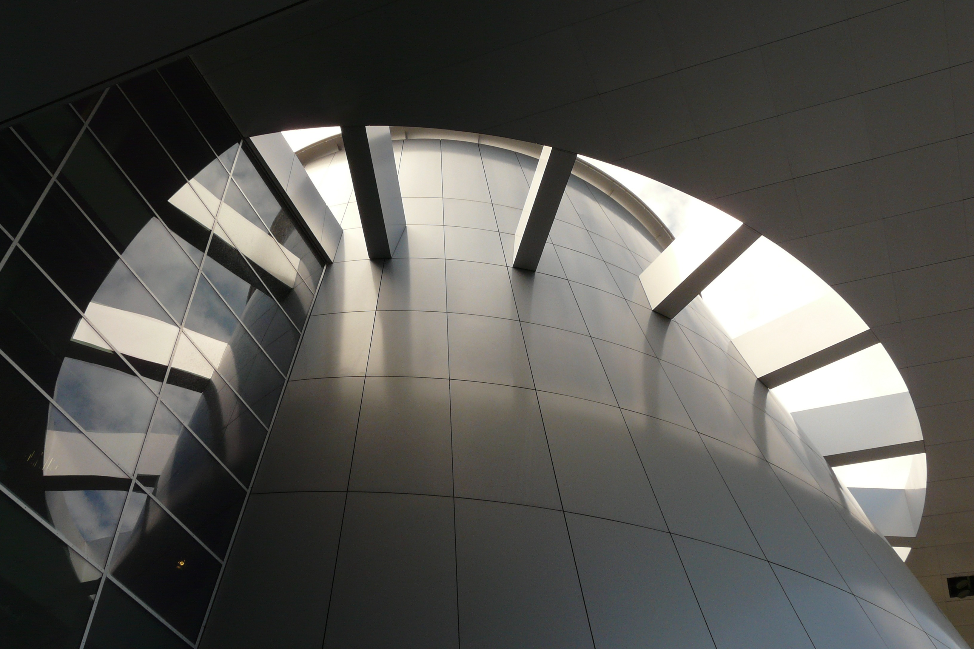 architecture, building, modern, inside, low angle view, built structure