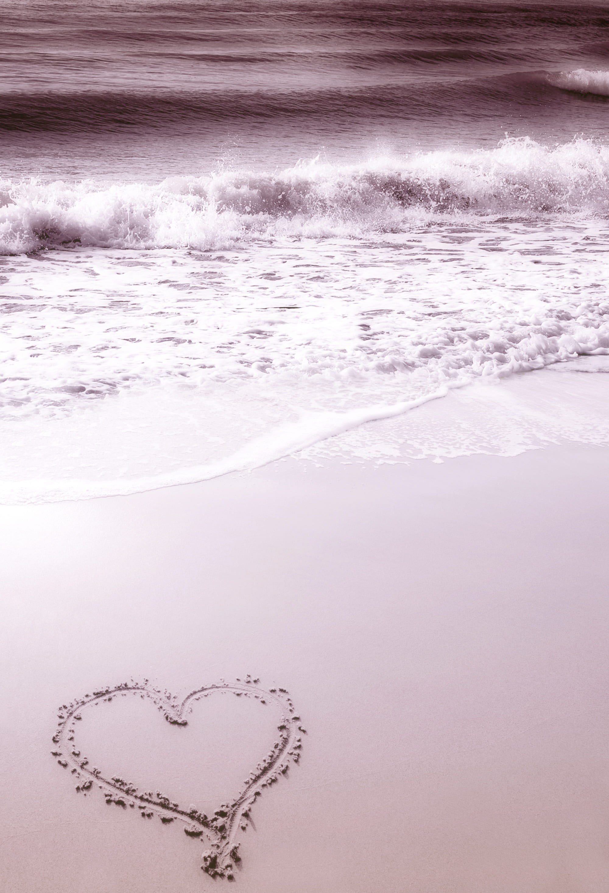 Free download | HD wallpaper: heart sand decor near ocean, background ...
