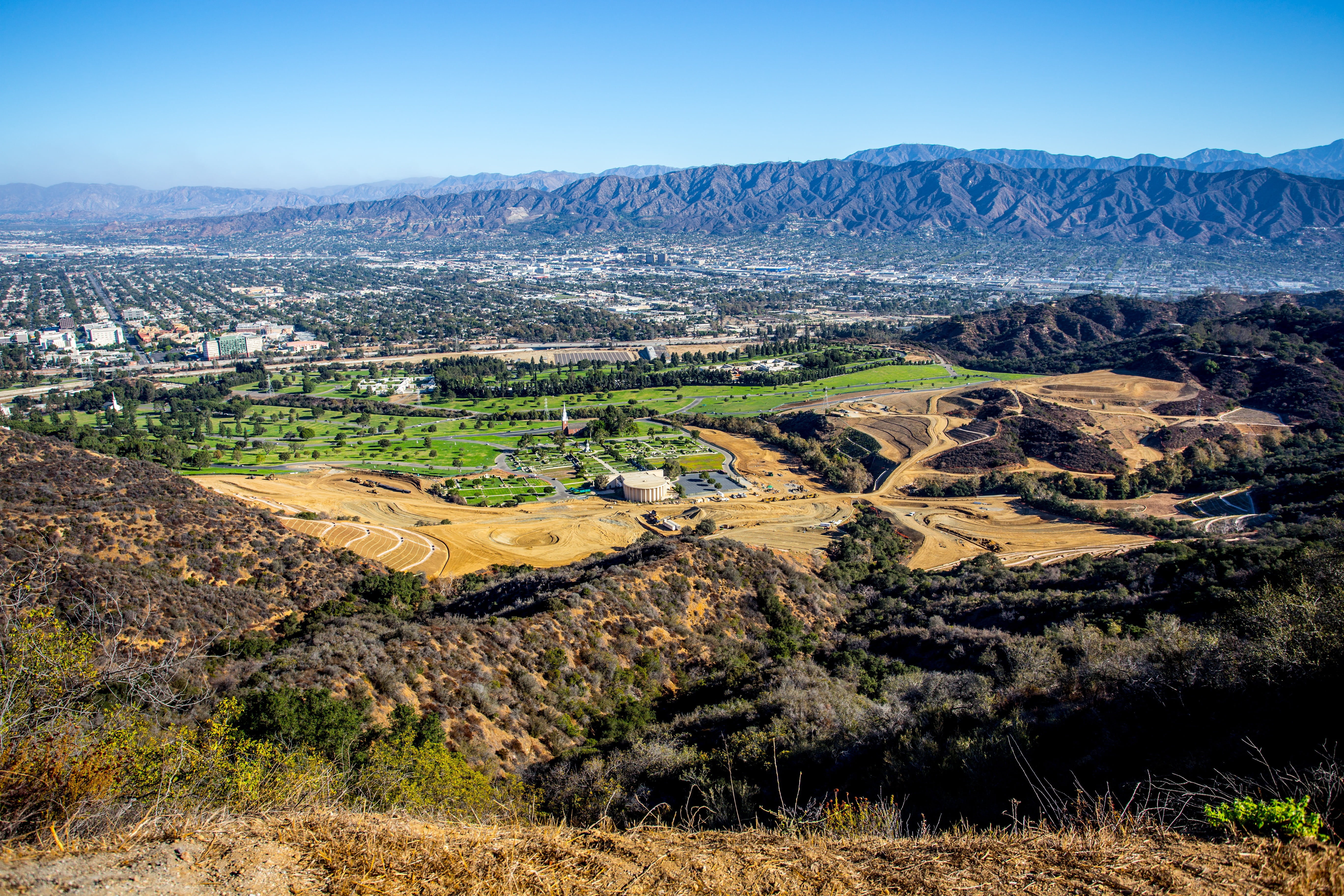 griffith park, mountain, holly, hollywood, landscape, environment