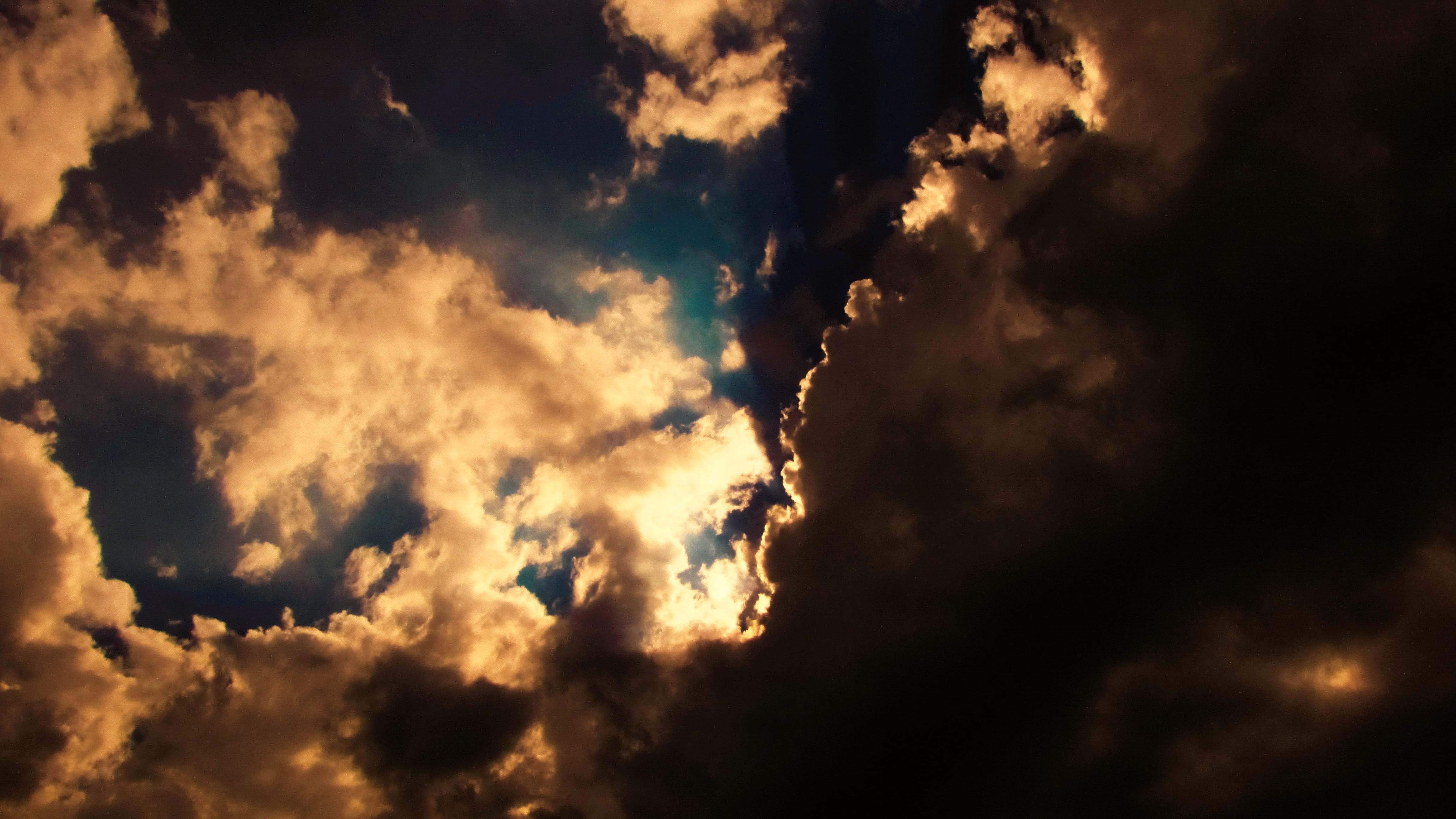 clouds, dramatic, sky, light, sunshine, mystique, nature, sunlight