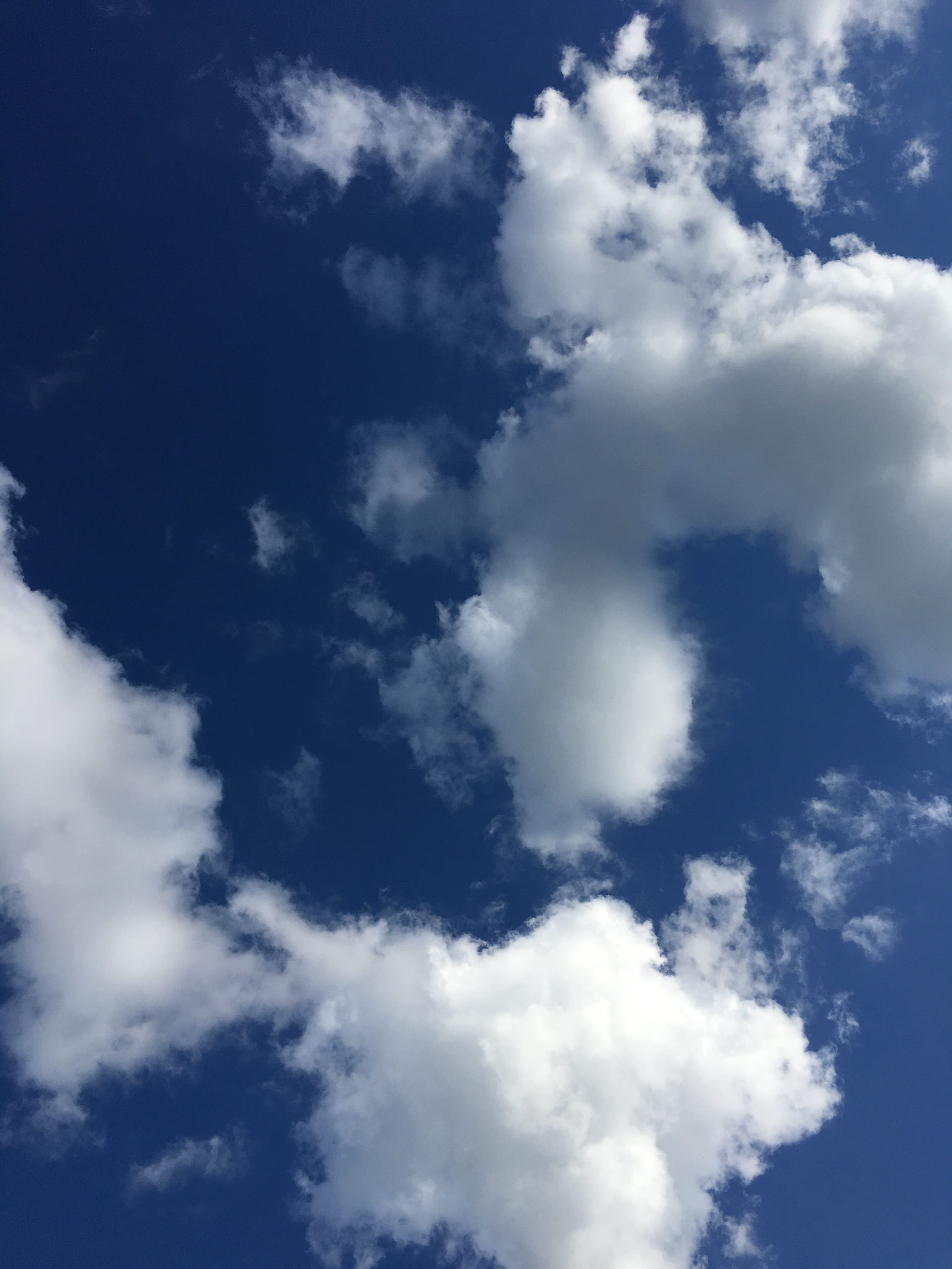 sky, cloud, blue, white cloud, cloud - sky, low angle view