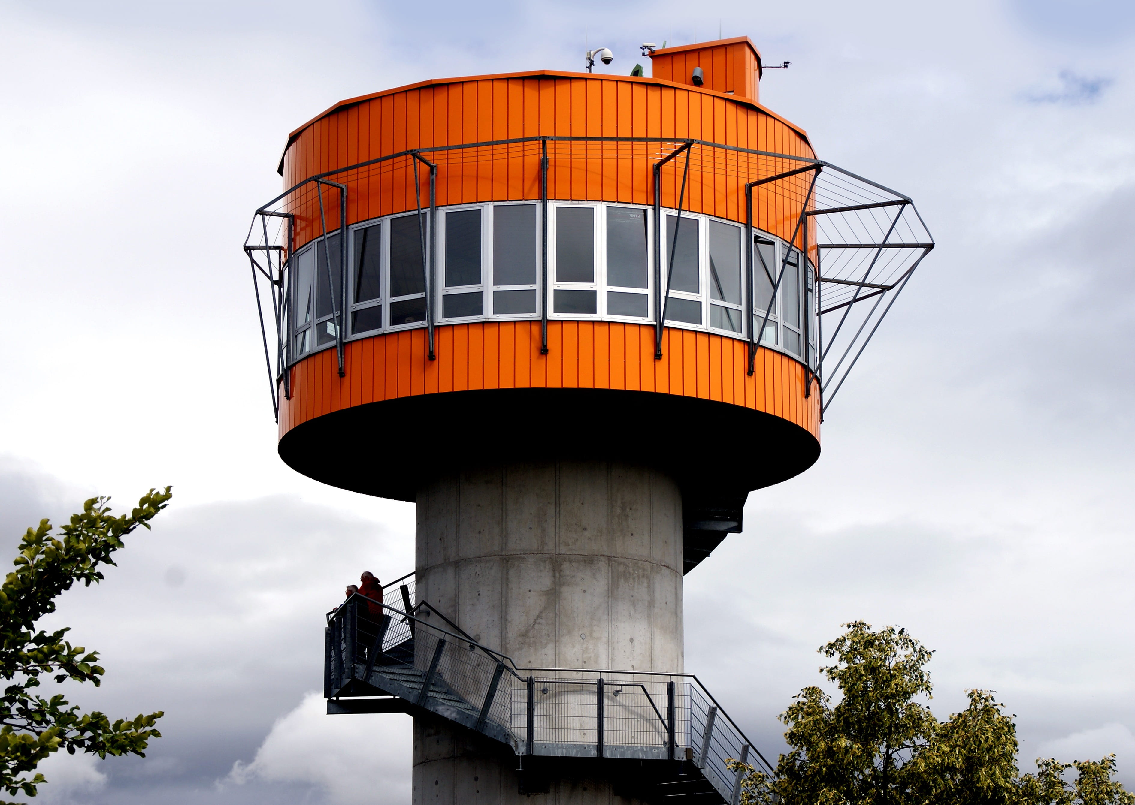 observation tower, treetop path, thuringia germany, sky, built structure