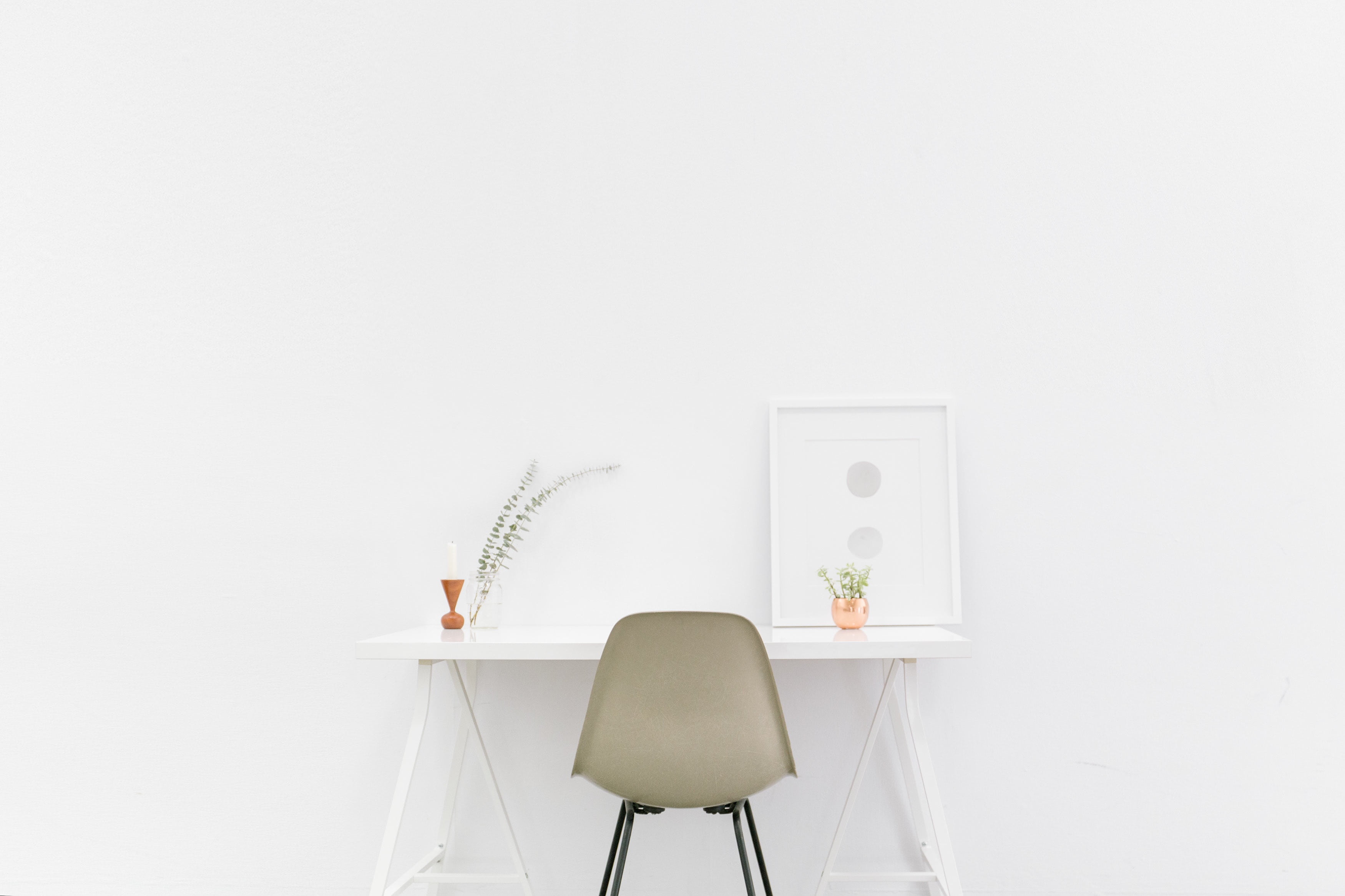 chair, clean, desk, interior, minimal, minimalist, room, domestic Room