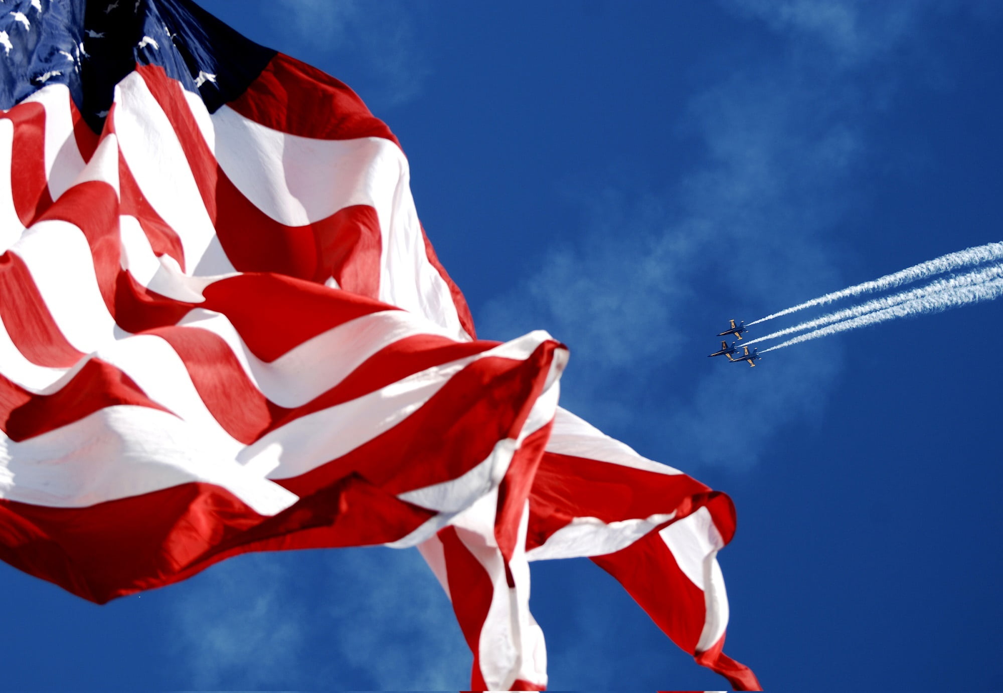 Free download | HD wallpaper: low angle photography of flag of U.S.A ...