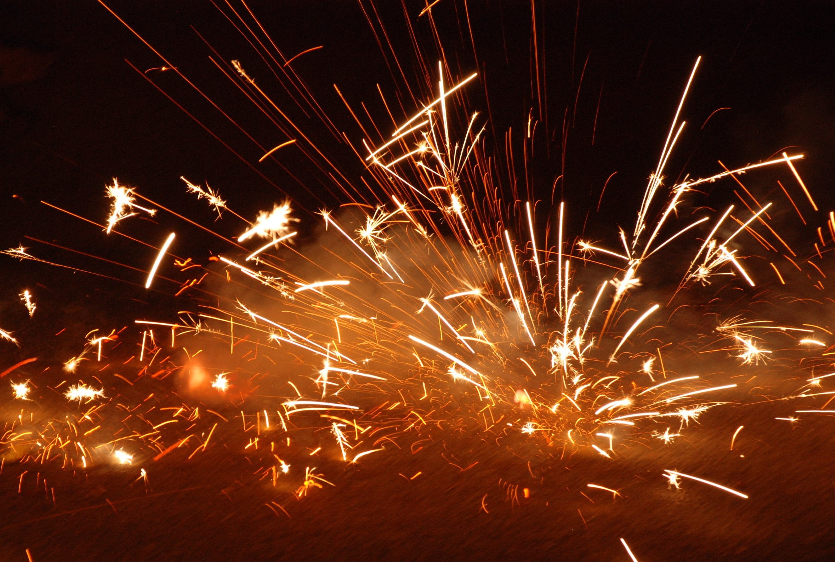 explosion, fire, firecracker, pyrotechnics, light, bright, darkness