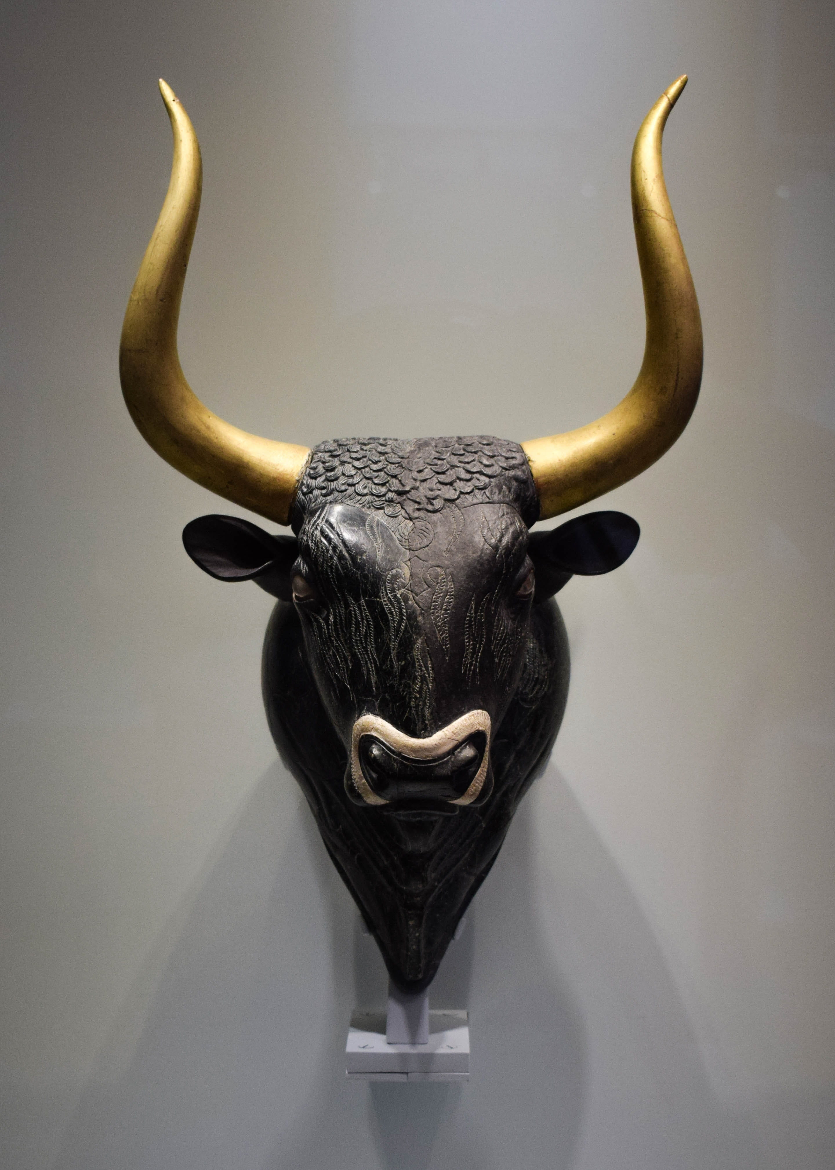 bull, head, horn, taurus, black, zodiac, statue, horned, animal