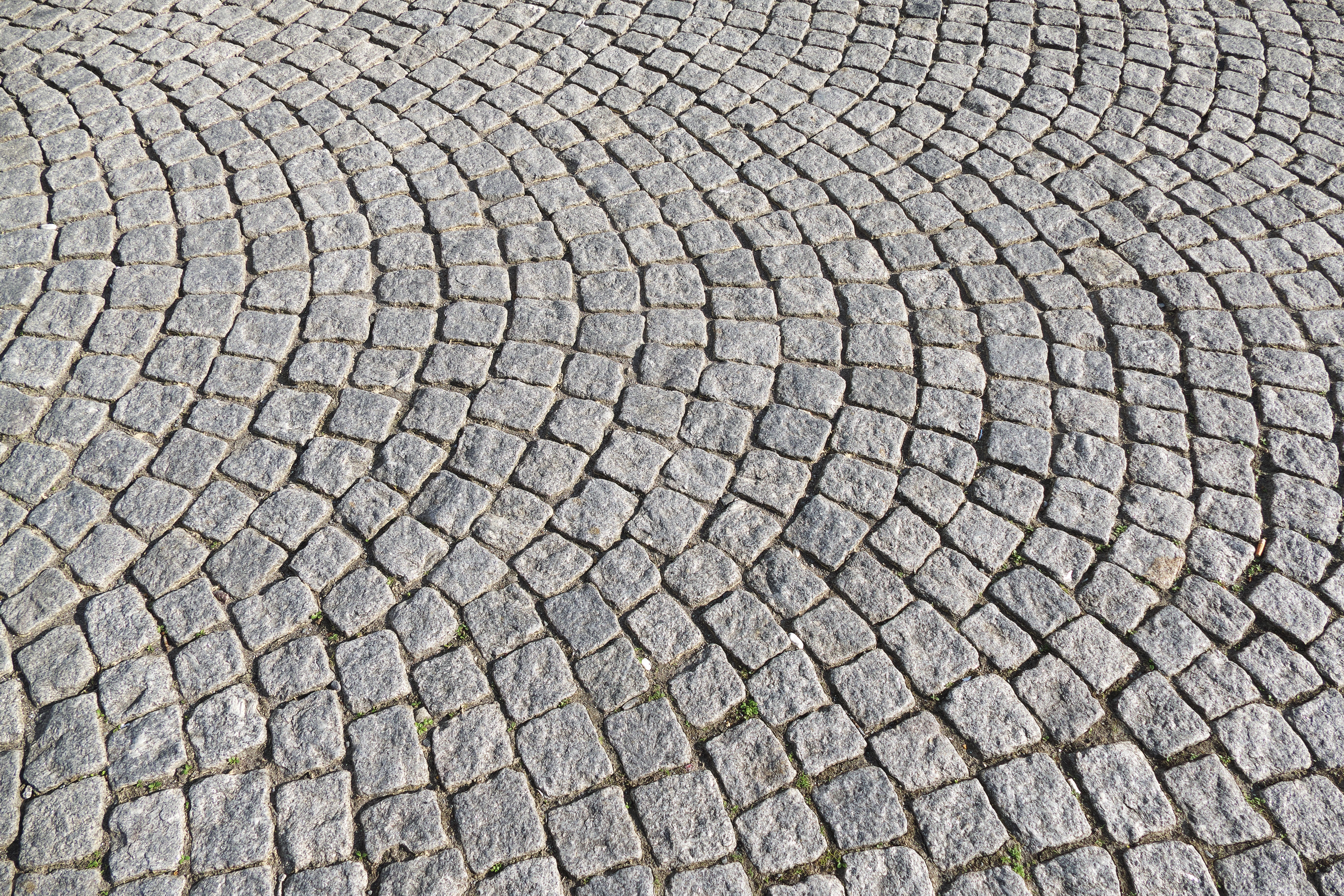 grey floor bricks, cobblestones, paving stones, wavy, patch, paved