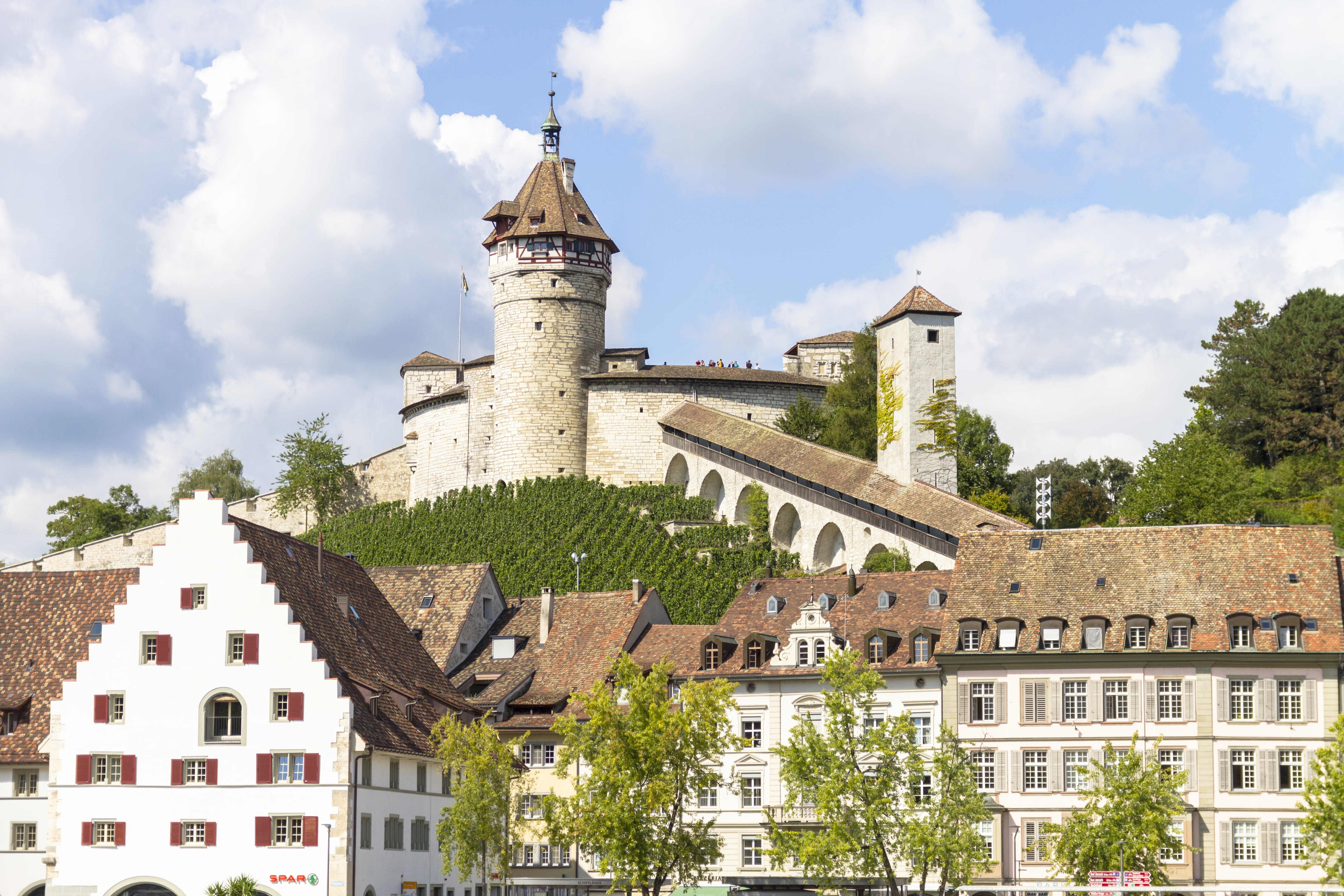 munot, schaffhausen, fortress, castle, vineyard, building exterior