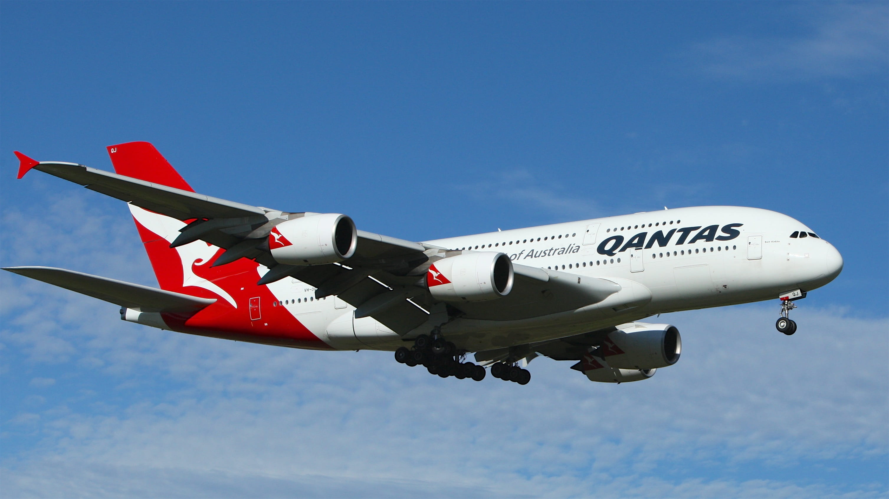 white and red Qantas airline, Aeroplane, Aircraft, Airplane, Aviation
