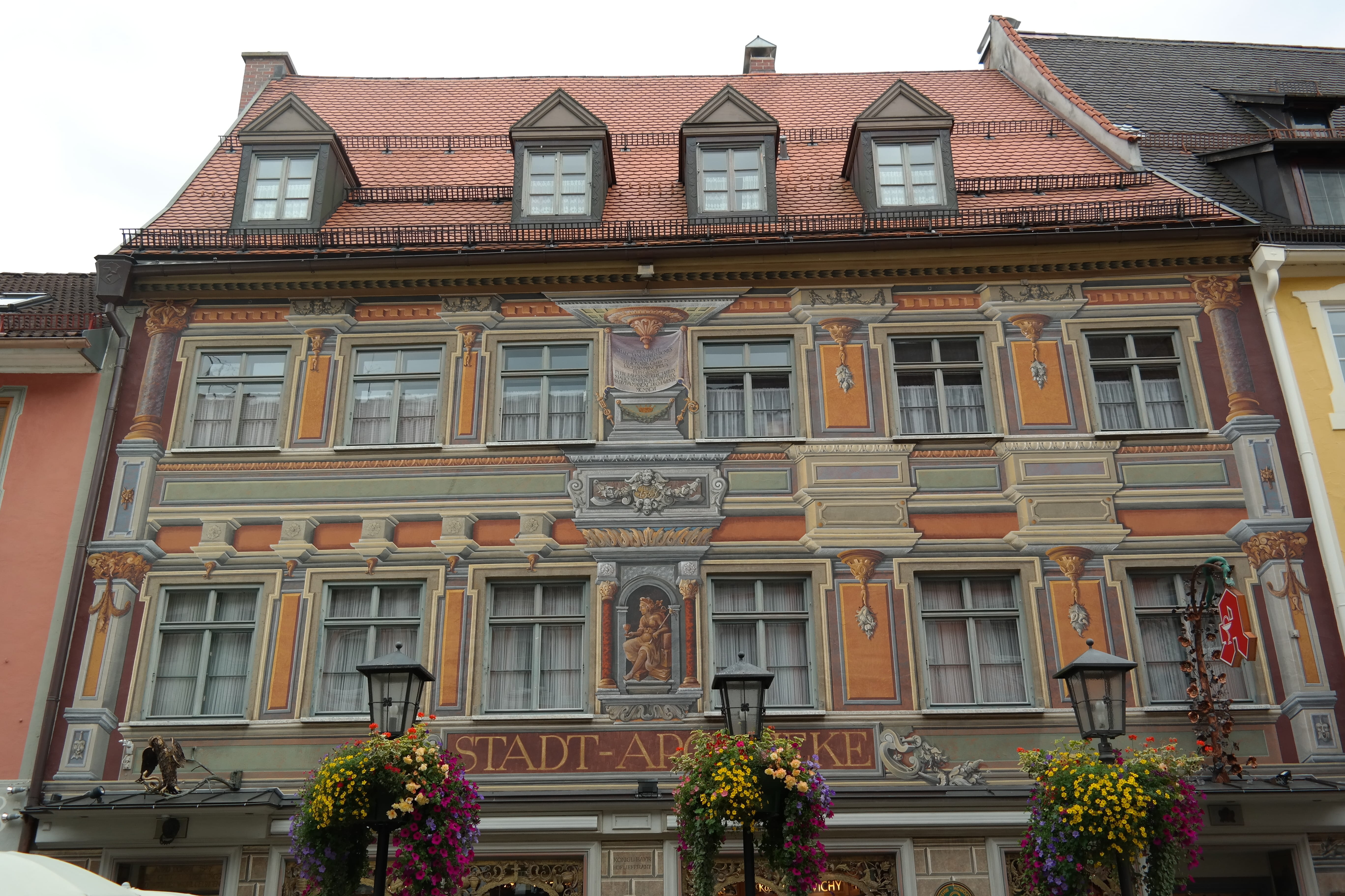 Füssen, Home, Facade, haeuserfassde, painted, city pharmacy