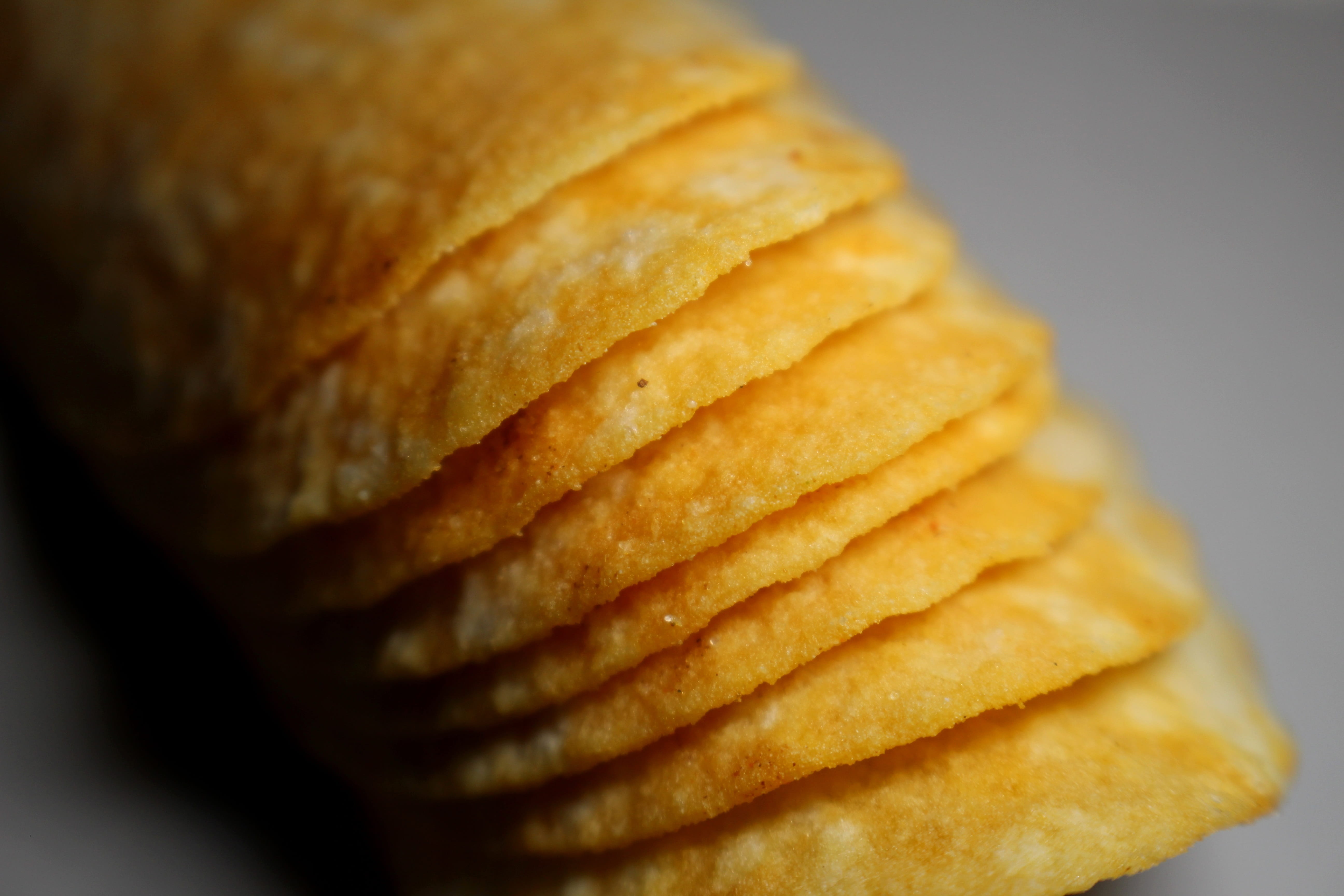 Chips, Stack, Yellow, stack of chips, potato chips, food, snack