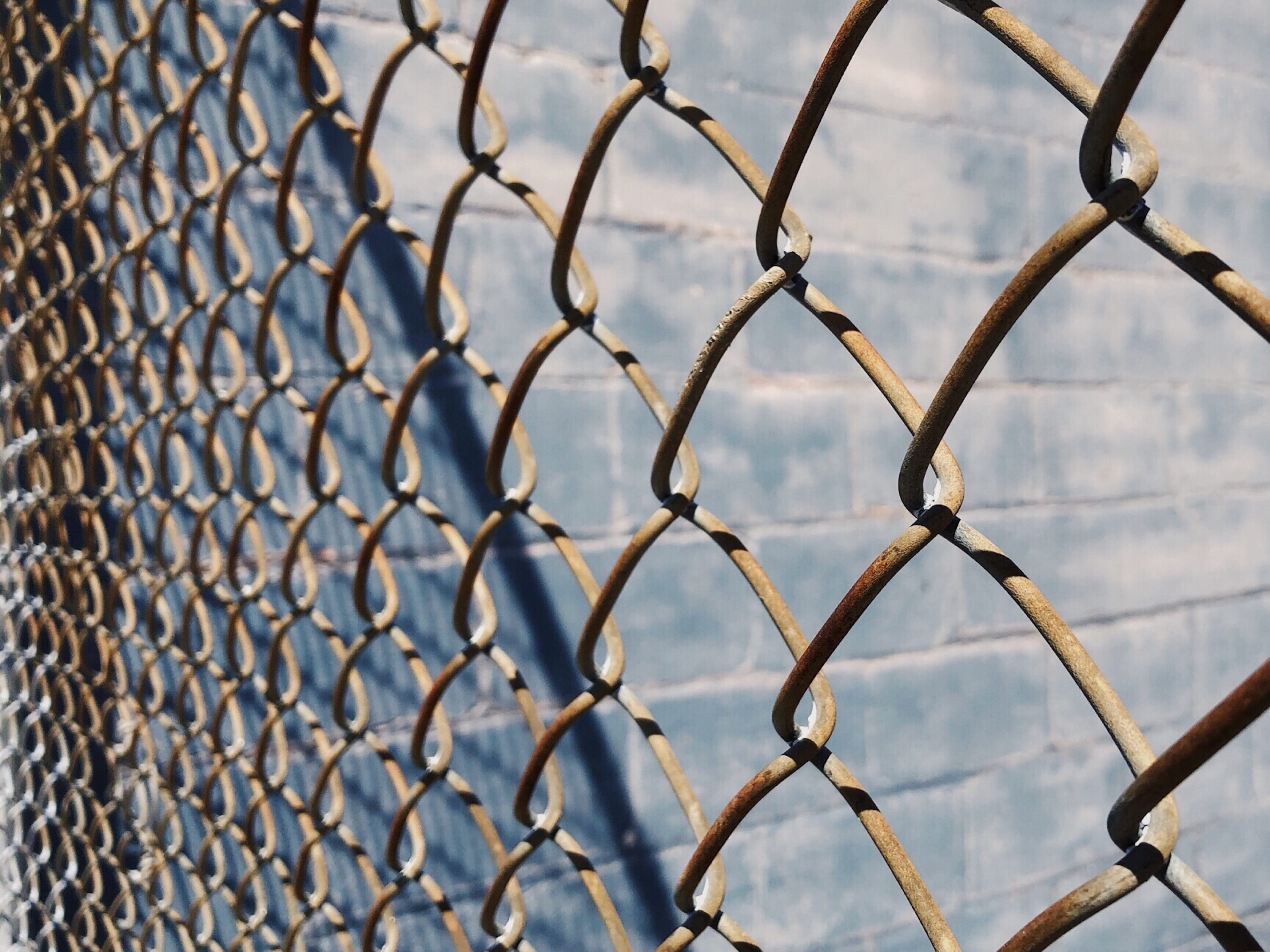 fence, chain link, metal, security, barrier, pattern, chainlink fence