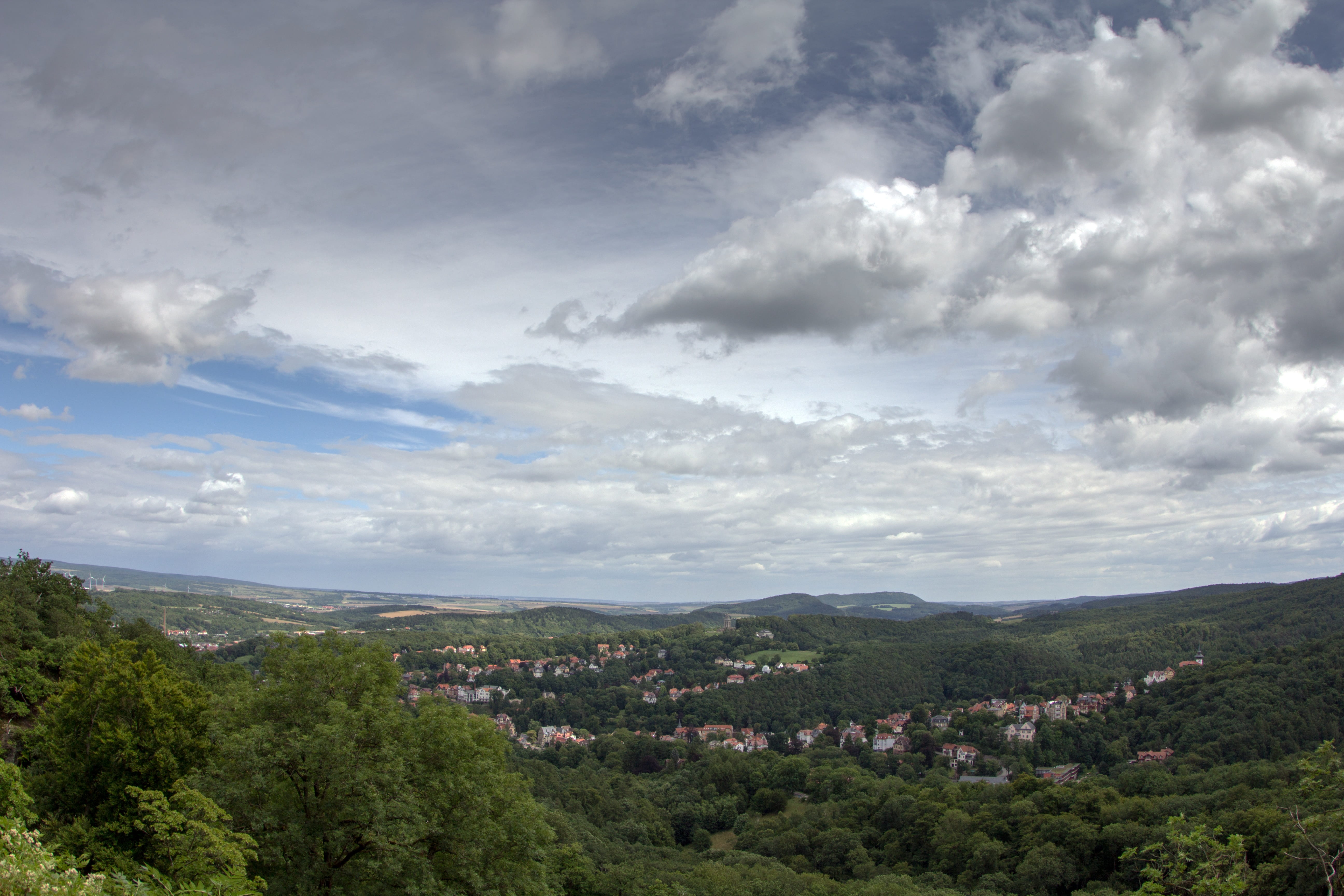 thuringia germany, landscape, thuringian forest, cloud - sky