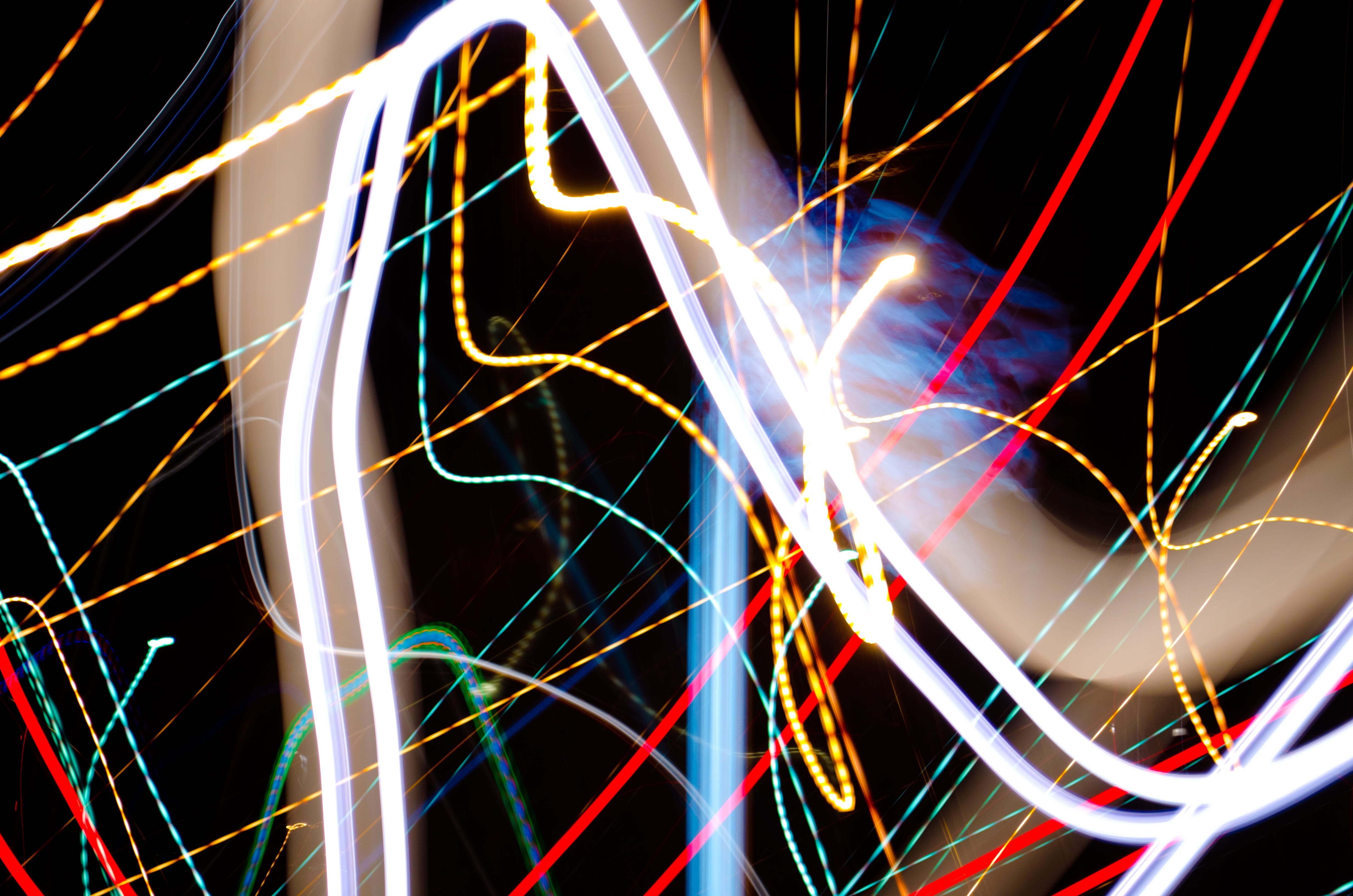 lights, blurred, background, modern, technology, multi colored