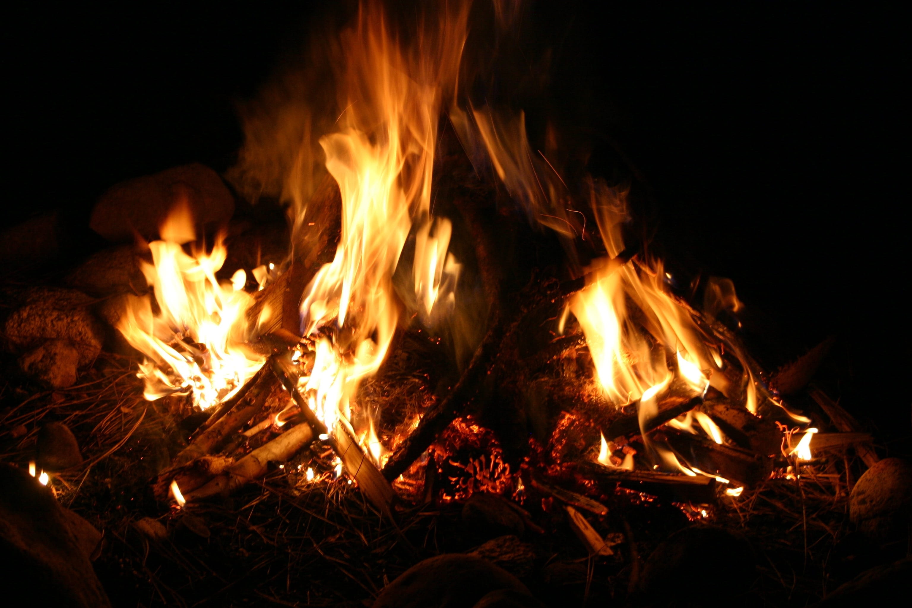 Camp Fire, Fire, Fire, Fire, Flame, Camping, Night, burning