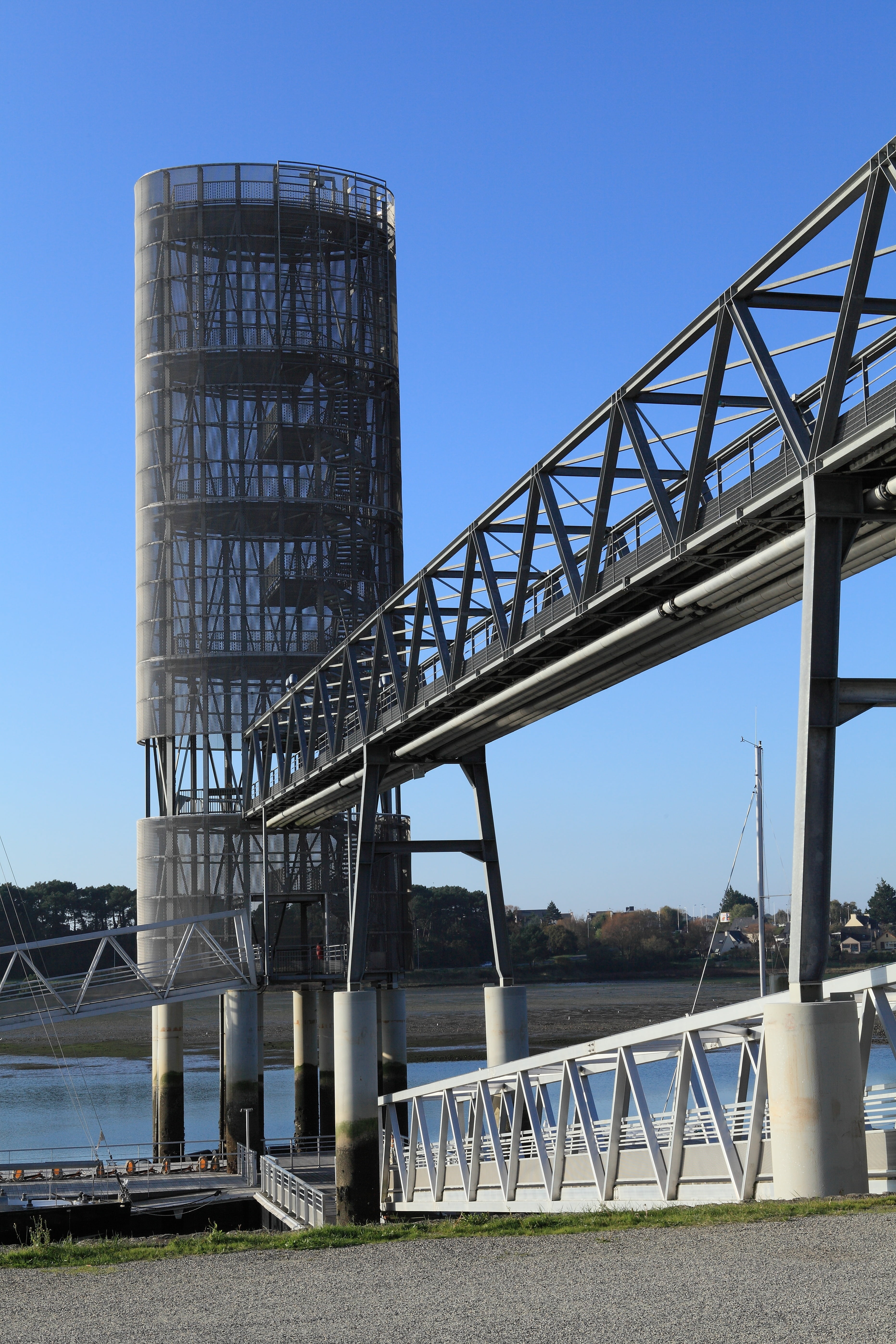 modern architecture, staircase, tower, built structure, connection
