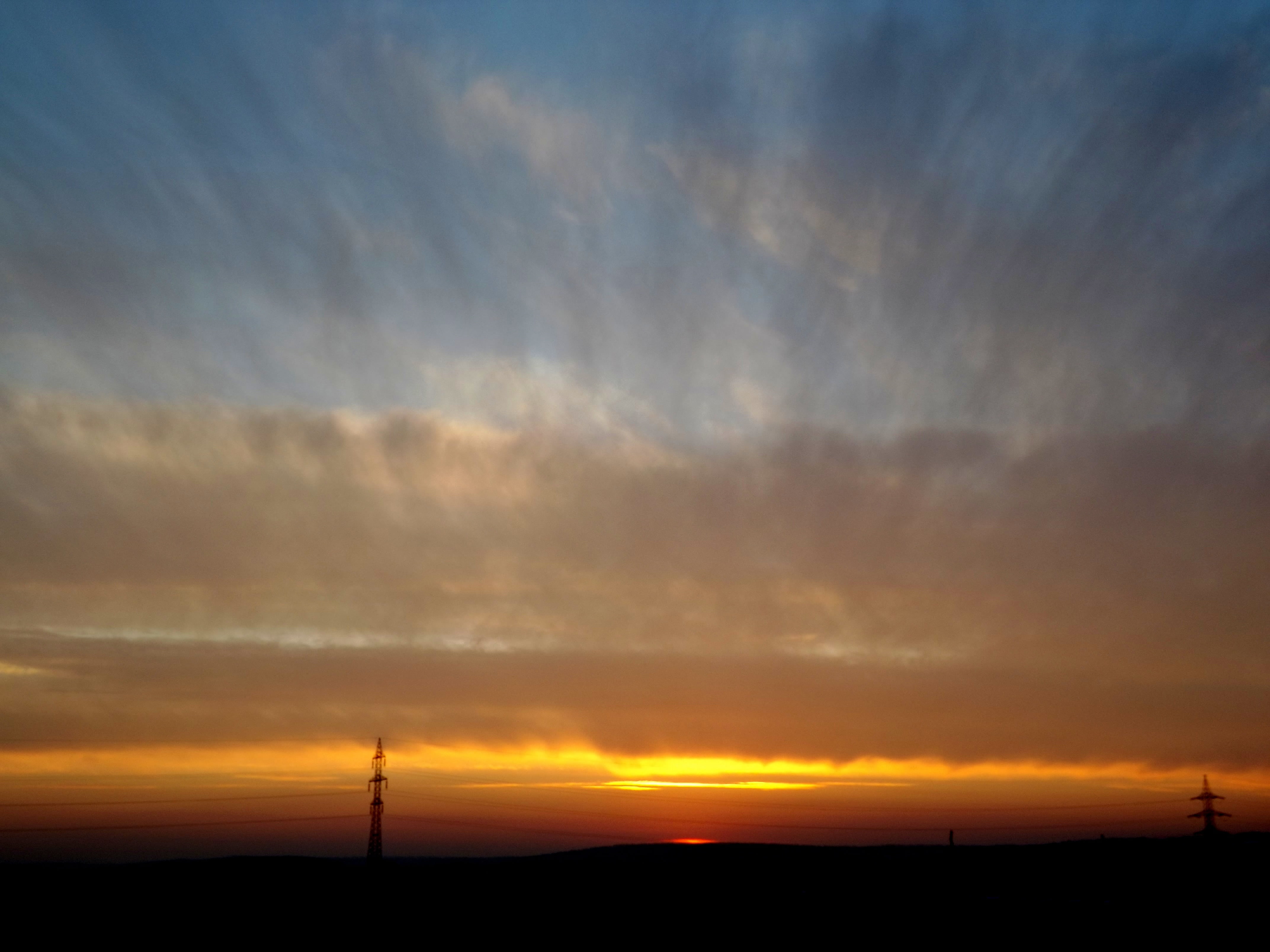 sunset, sky, cloud, in the evening, cloud - sky, silhouette