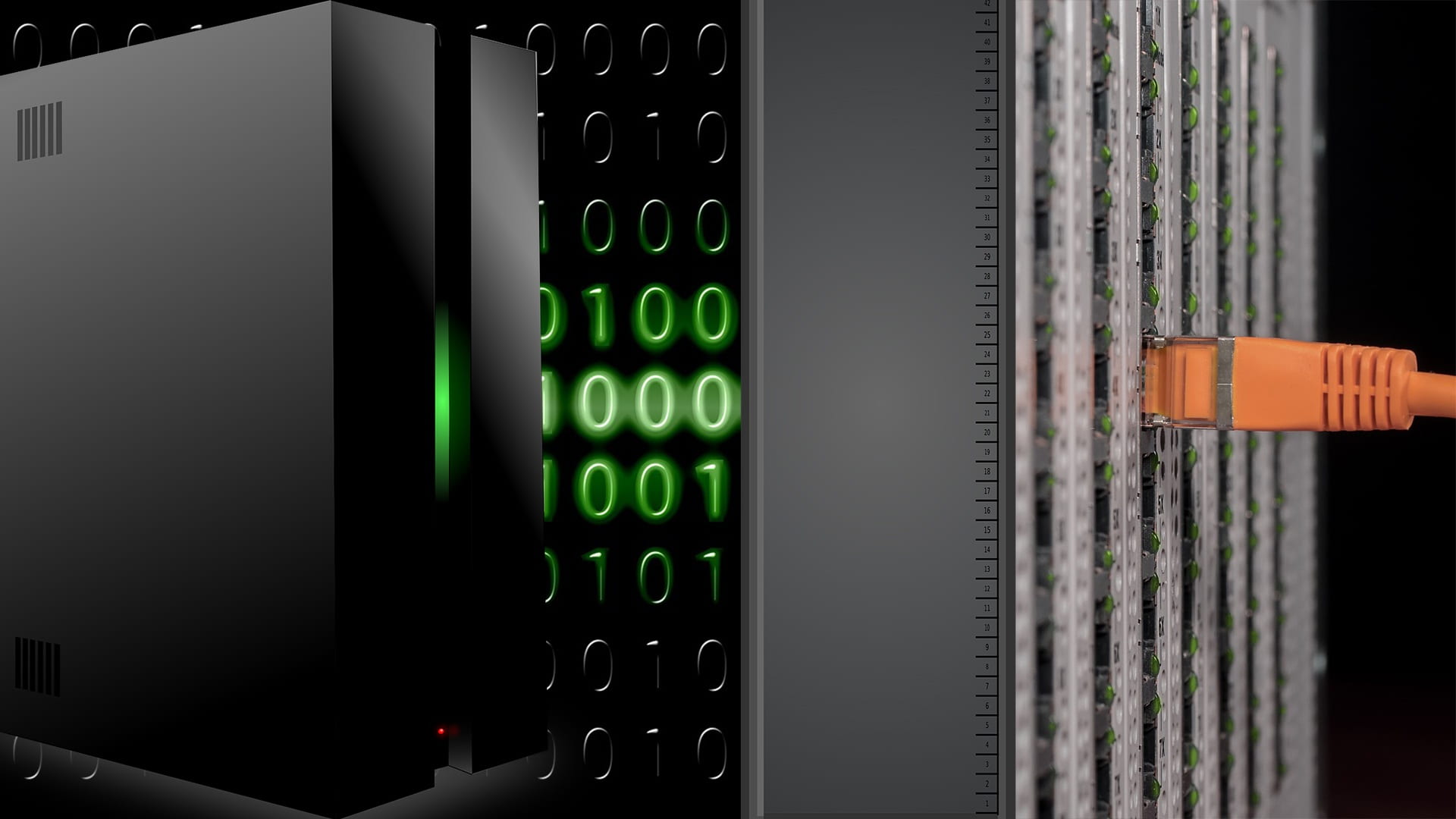 black computer server, networking, data, center, computer network