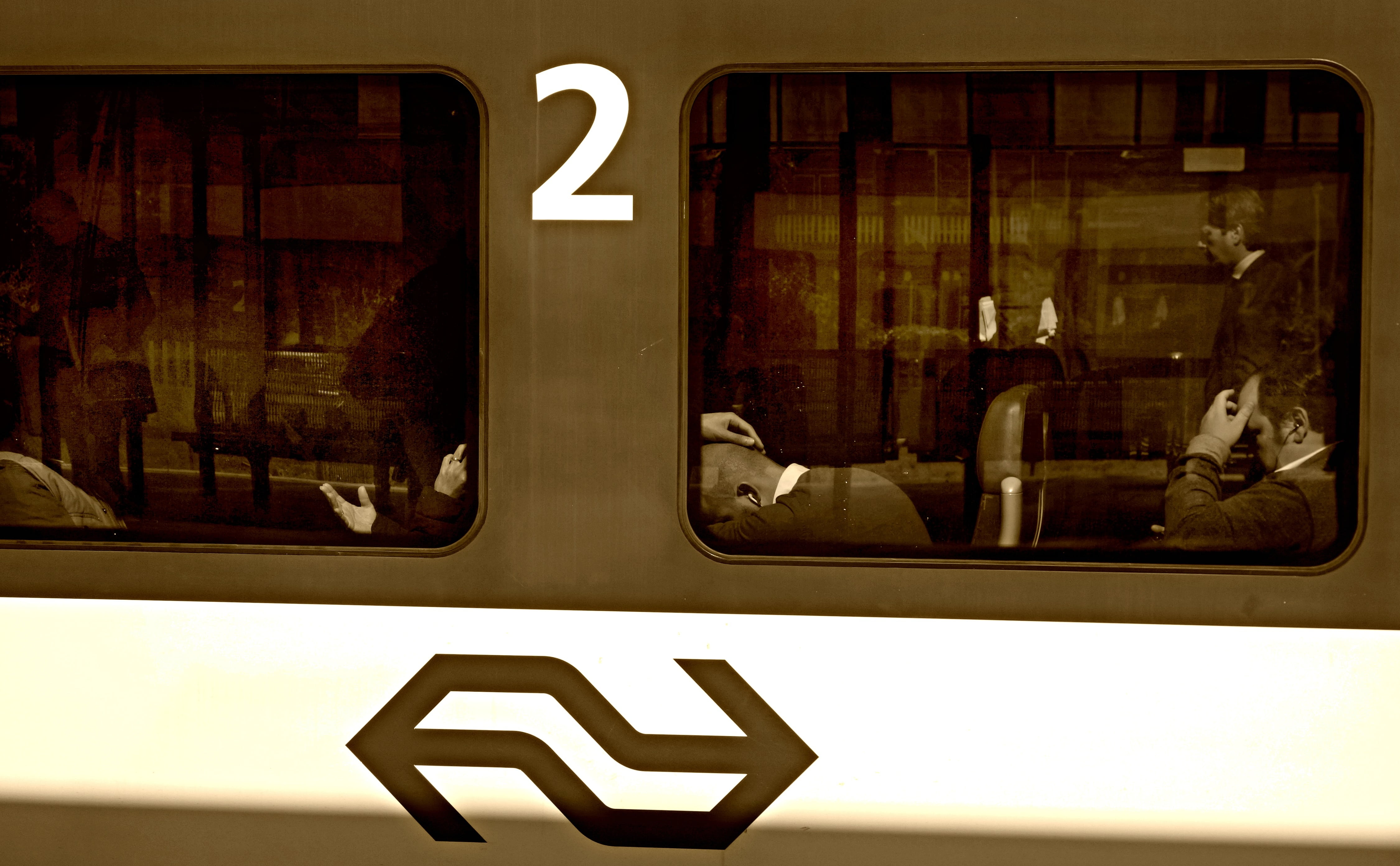 train, railway, passenger, window, train window, people, hands