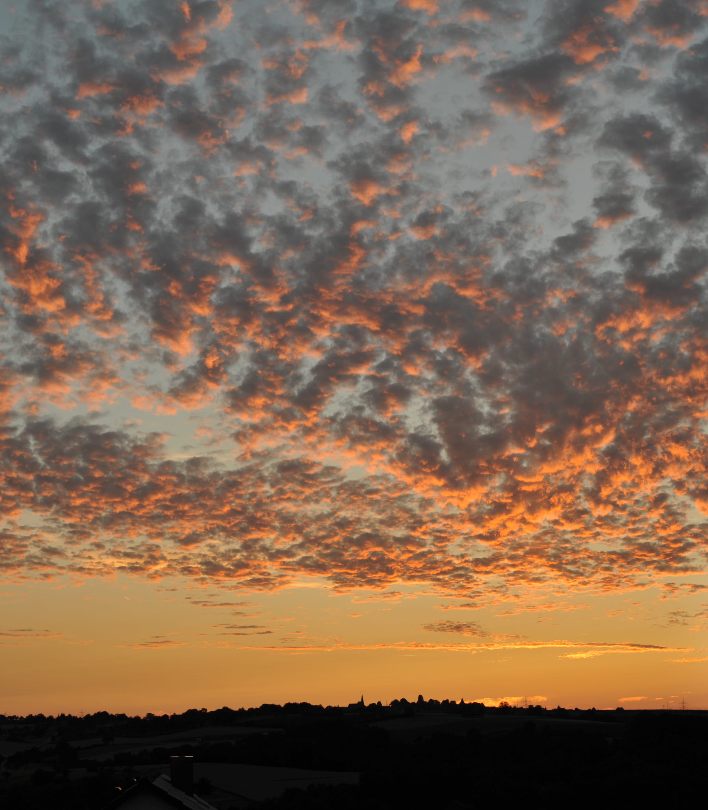 Sunset, Nußdorf, Eberdingen, silhouette, dramatic sky, scenics