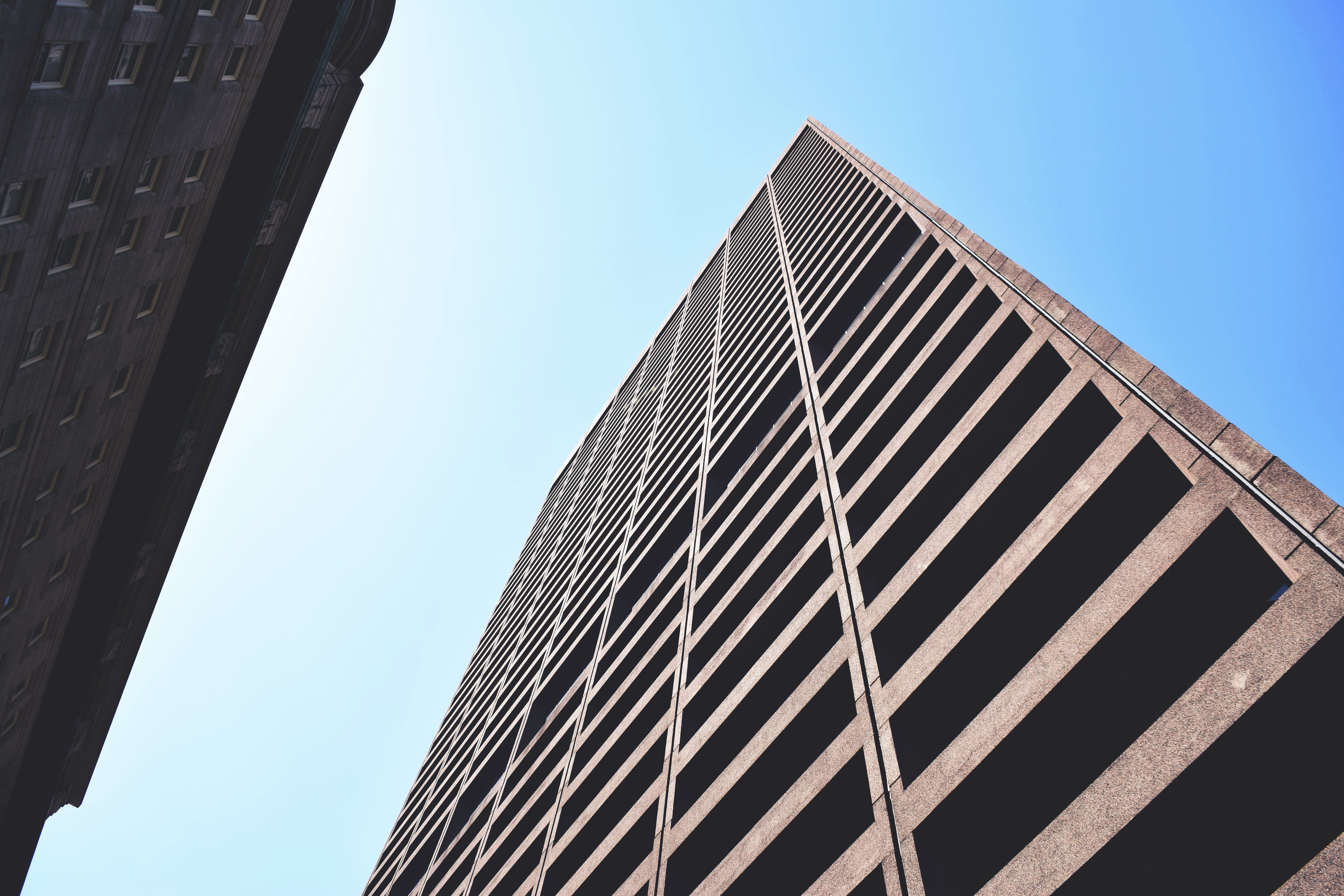 architecture, building, structure, blue, sky, skyscraper, built structure