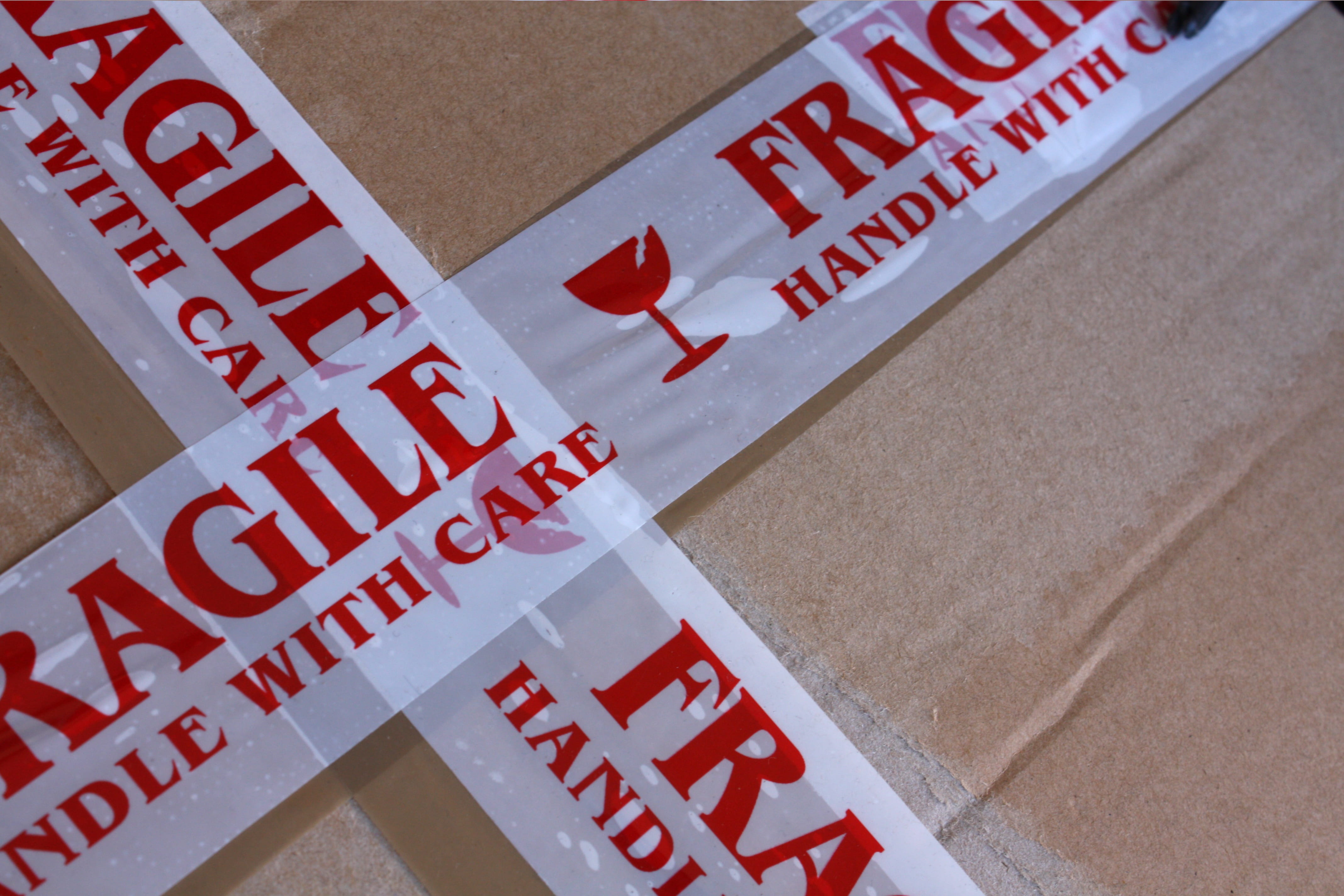 fragile adhesive tape, Carton, Cardboard, fragile cardboard, packaging