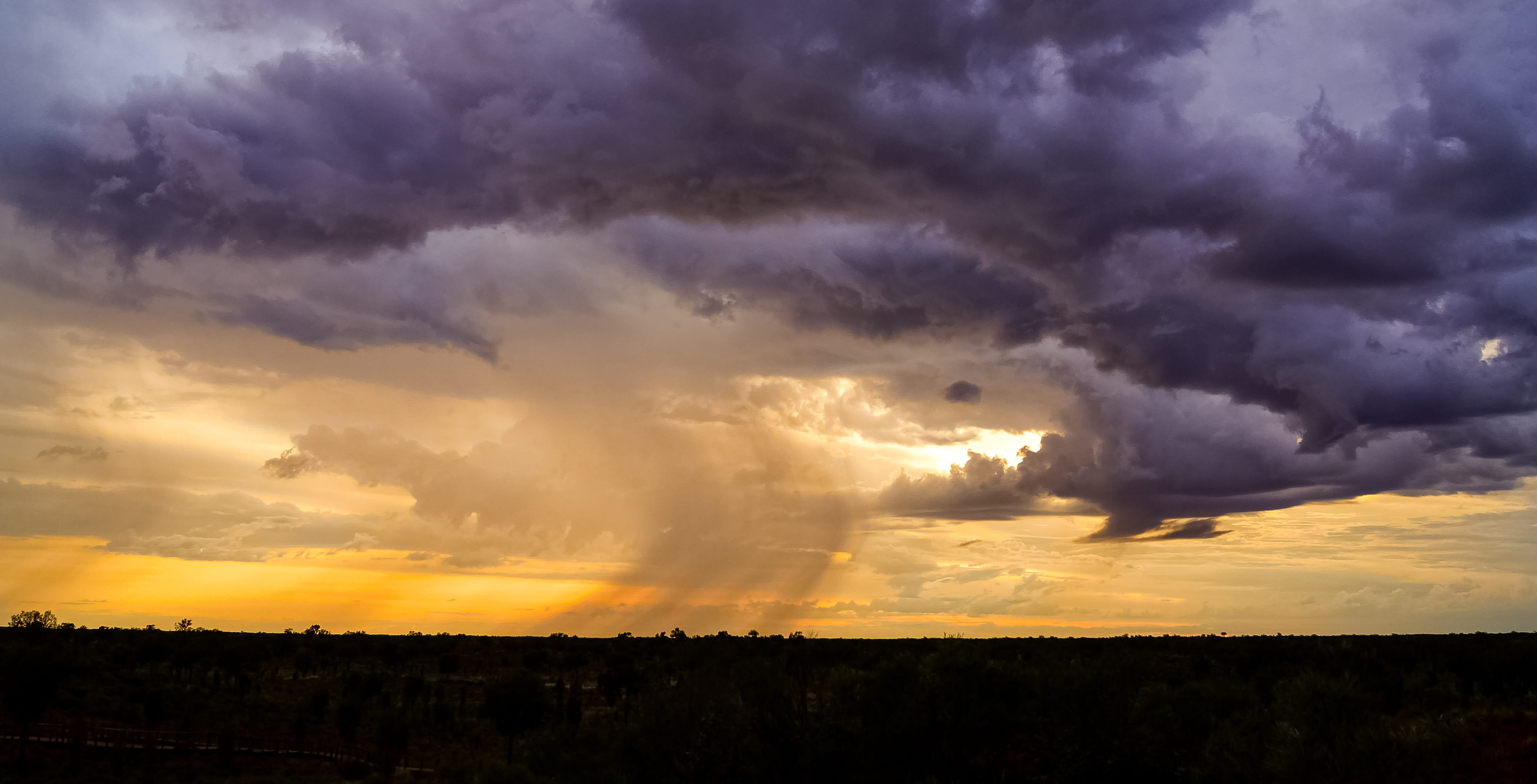 australia, clouds, dawn, twilight, rain, desert, cloud - sky