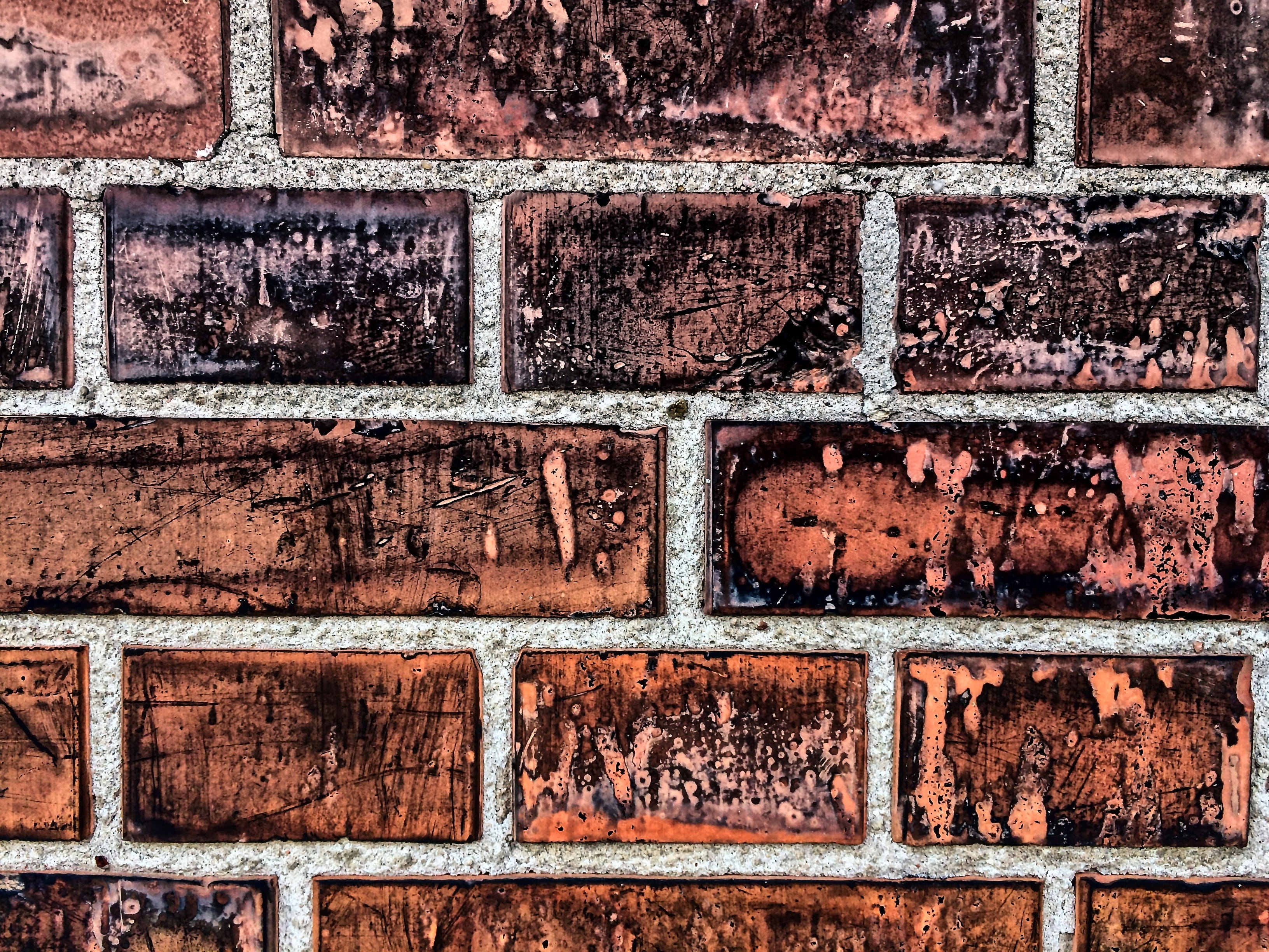 brick, wall, old, pattern, cement, texture, background, stone