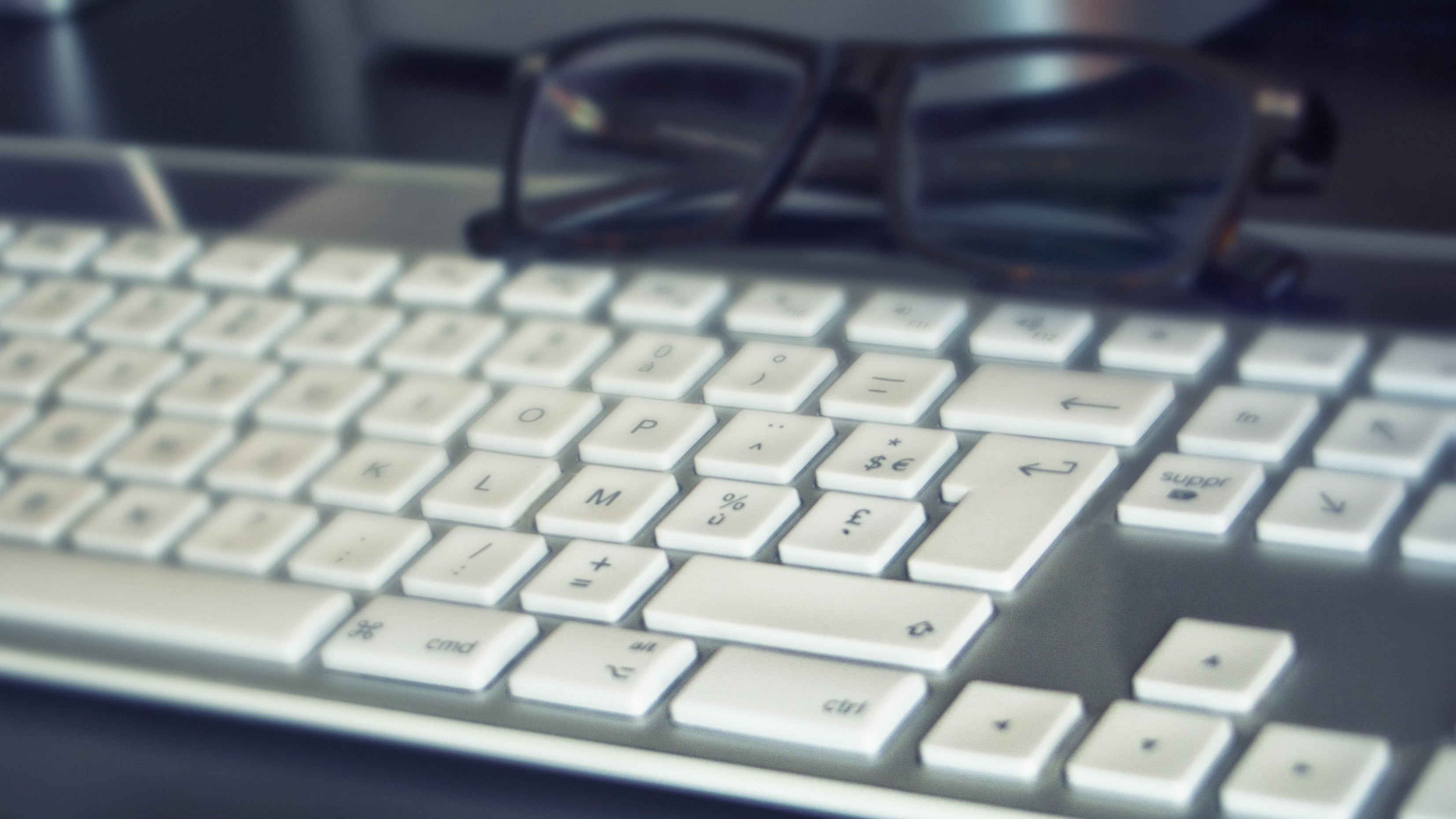 silver Apple Keyboard, computer, internet, work, desktop computer